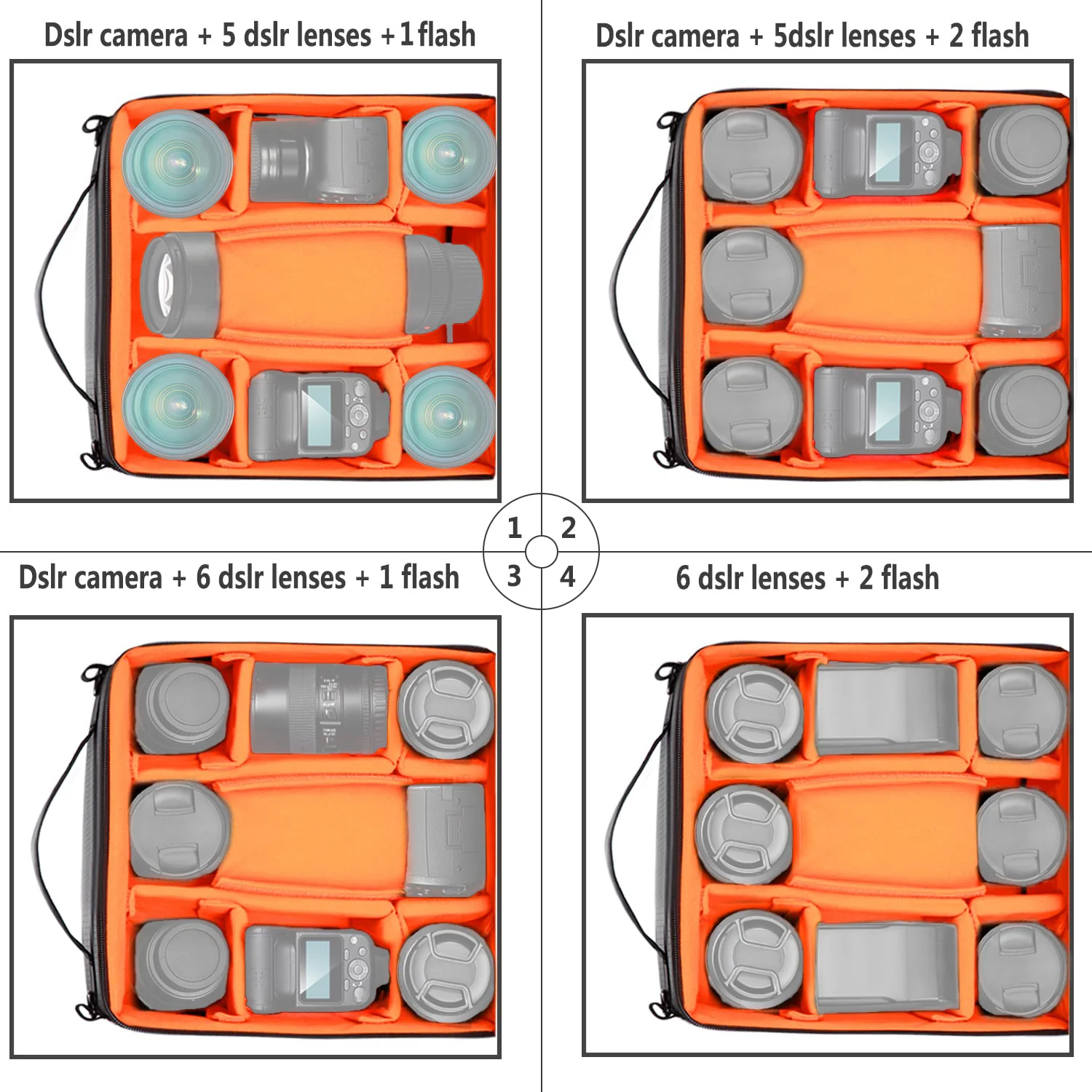 NEEWER 11.02"×6.29"× 11.02" Camera Carrying Case - Image 4