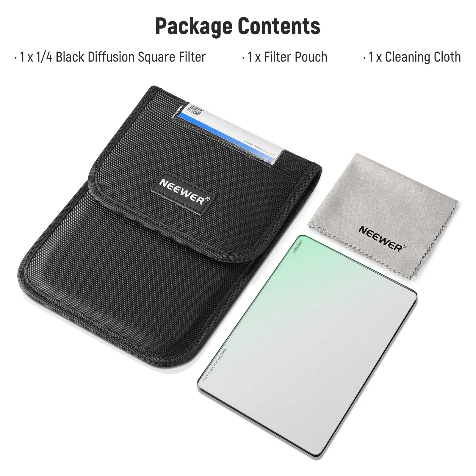 NEEWER 1/4 Black Diffusion Mist Dreamy Effect 4"x5.65" Square Filter - Image 9