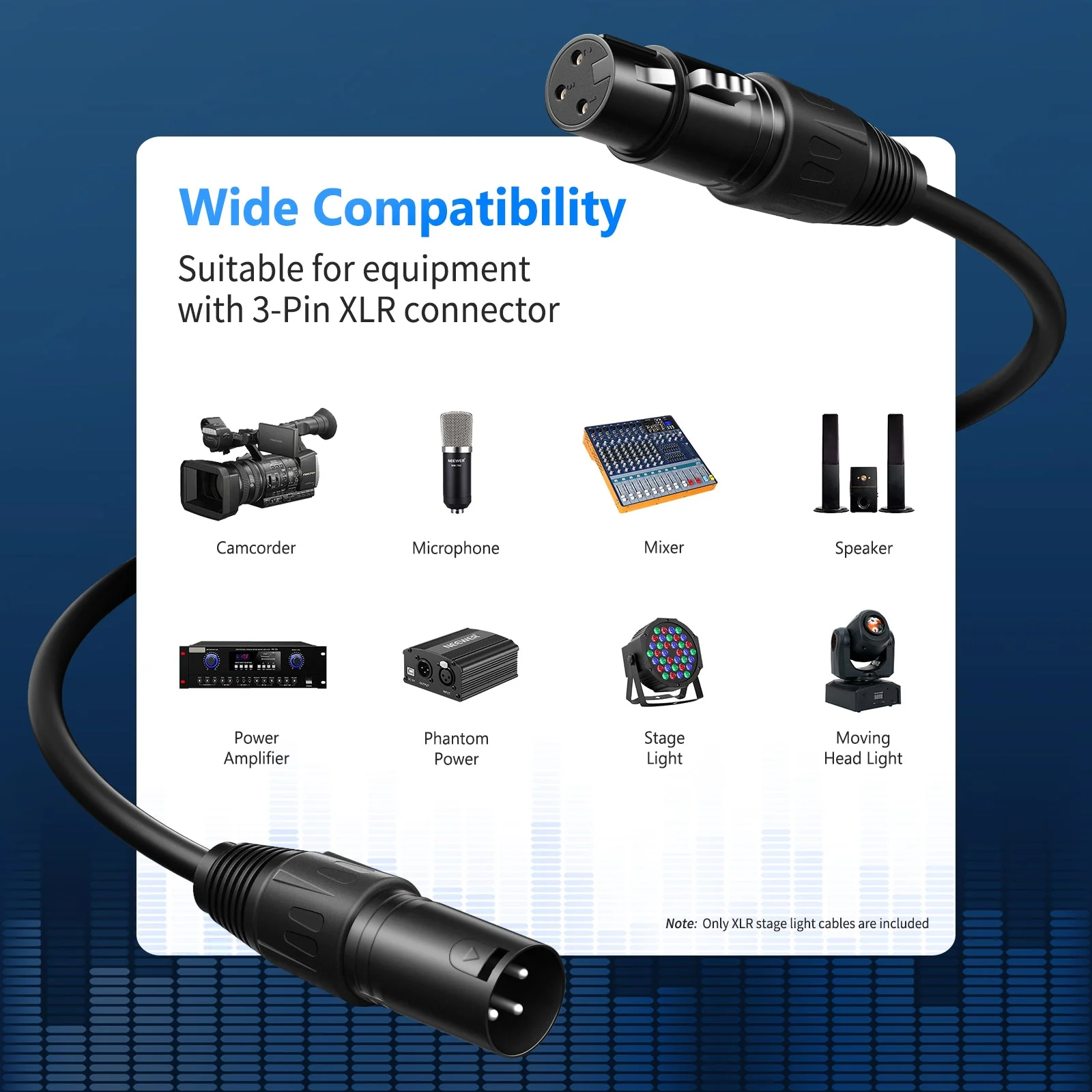 NEEWER 10-Pack 2m XLR Male to Female Connection Cable - Image 3