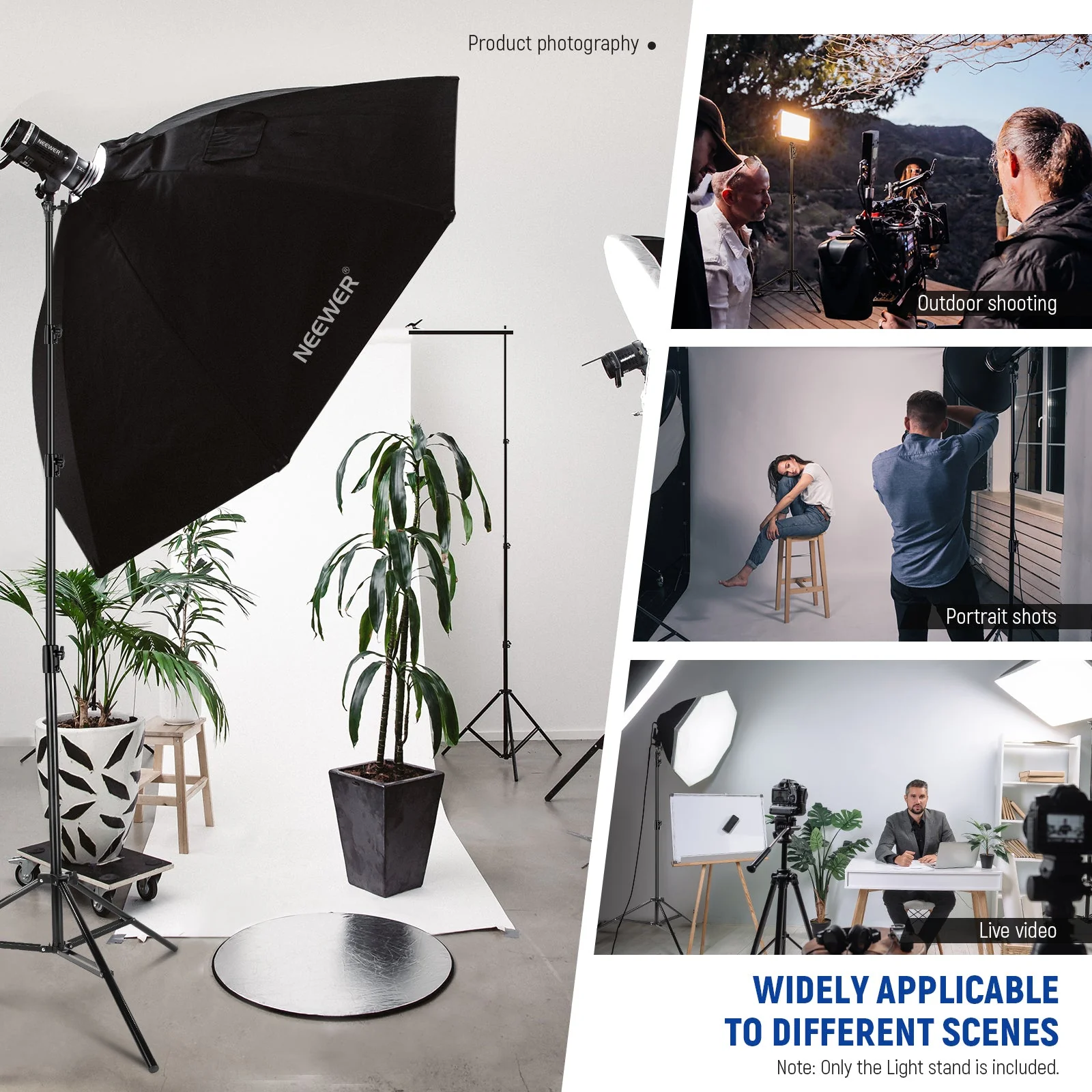 NEEWER ST-400AC 400cm Heavy Duty Air Cushioned Light Stand - Image 5
