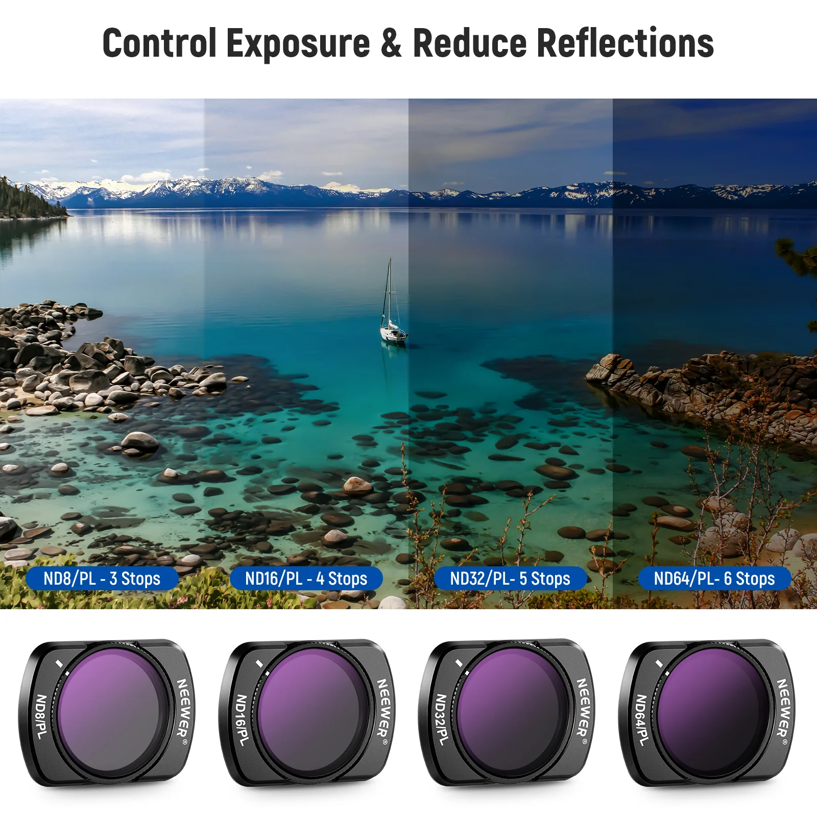 NEEWER 14 Pack Filter Set for DJI OSMO Pocket 3 / Pocket 4/ Xtra Muse - Image 5