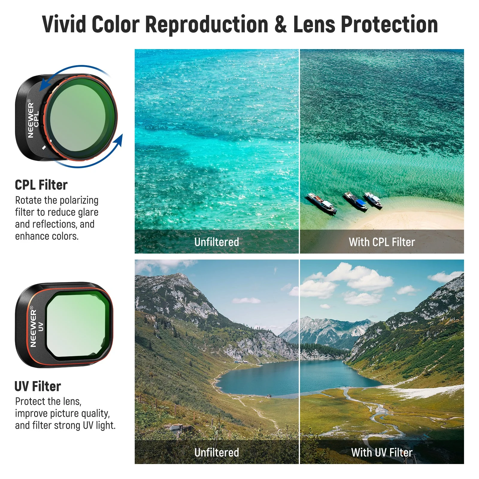 NEEWER 16 Pack ND & CPL & Effect Filter Set for DJI Mini 4 Pro - Image 6