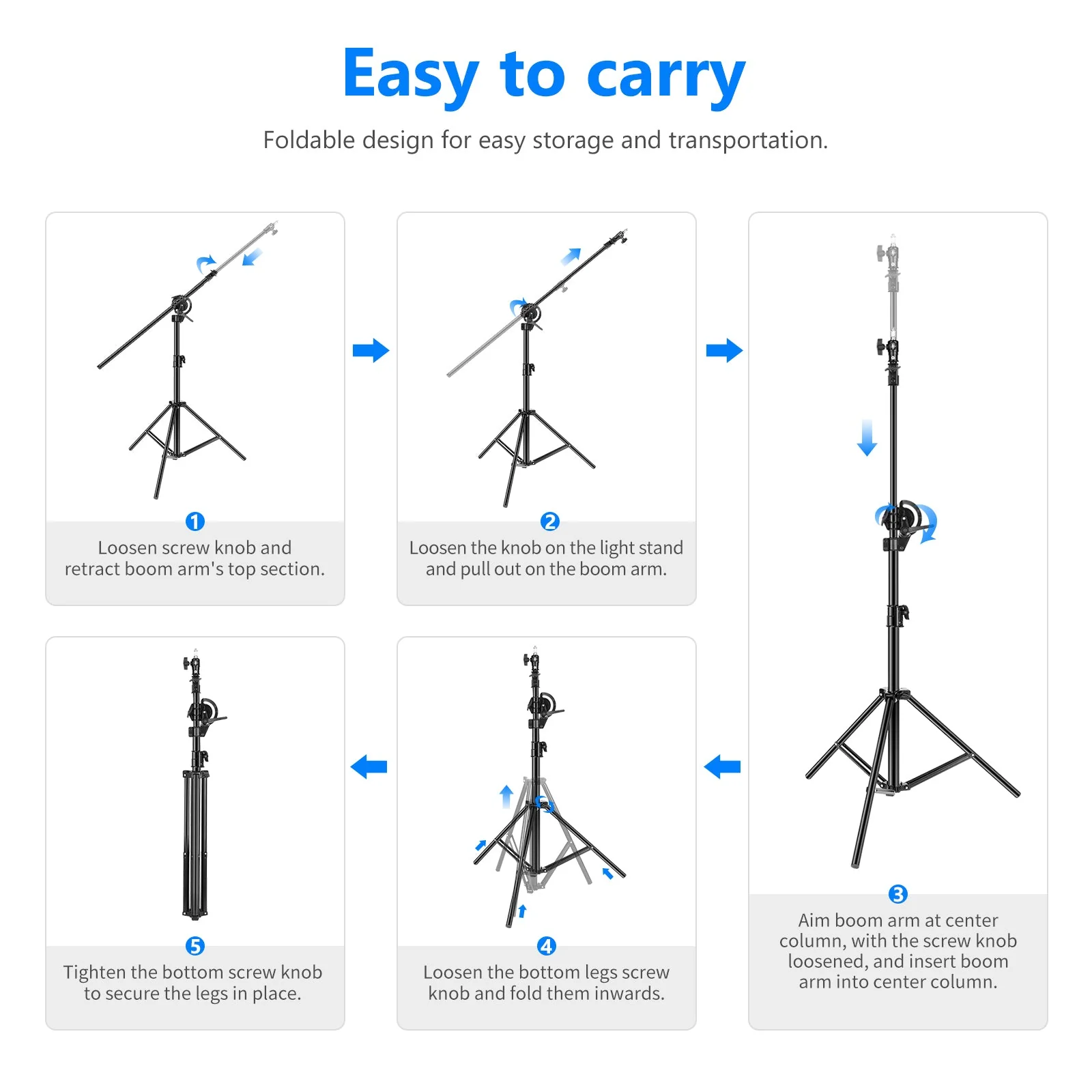 NEEWER ST-CB 297cm Photography Light Stand - Image 5