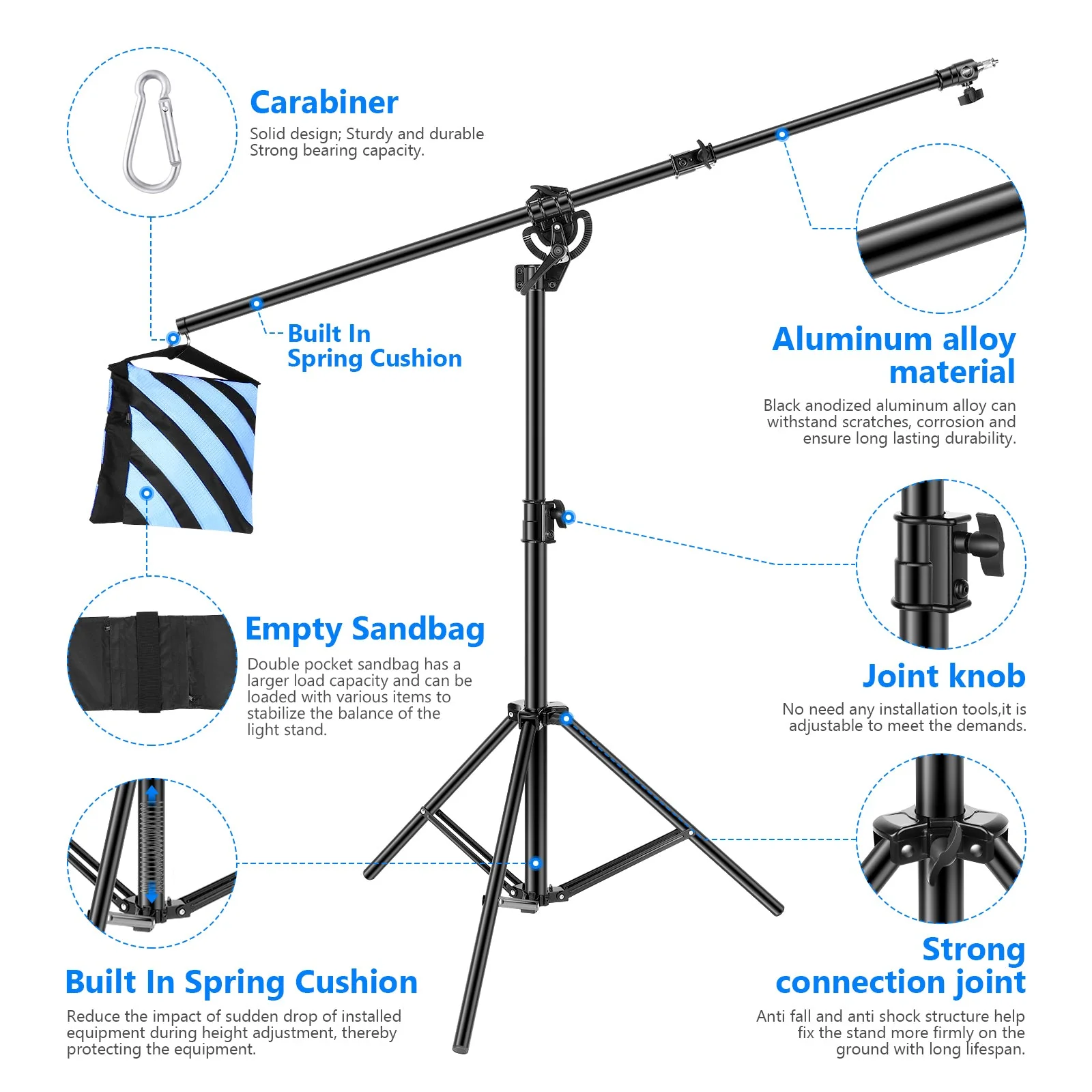 NEEWER ST-CB 297cm Photography Light Stand - Image 6