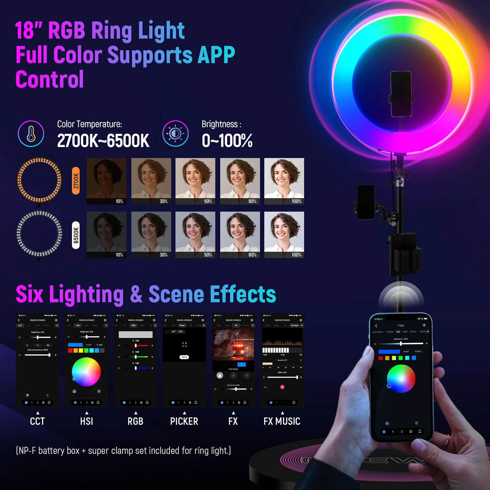 NEEWER 39.4"/100cm 360 Photo Booth with RGB LED Strip & Remote - Image 3