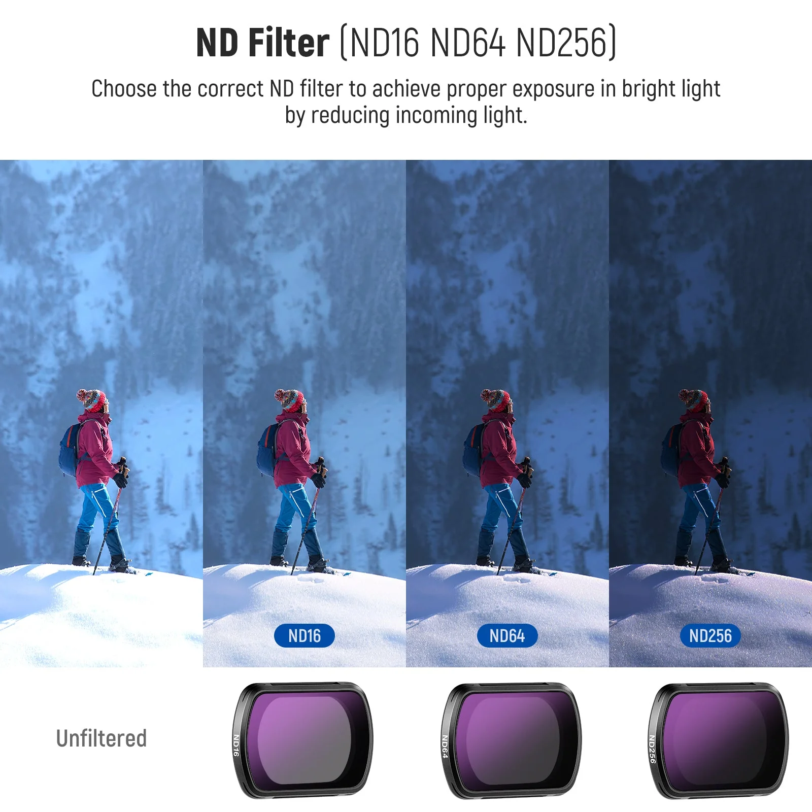 NEEWER FL-42 4 Pack Filter Kit For DJI OSMO Pocket 3 / Pocket 4/ Xtra Muse - Image 5