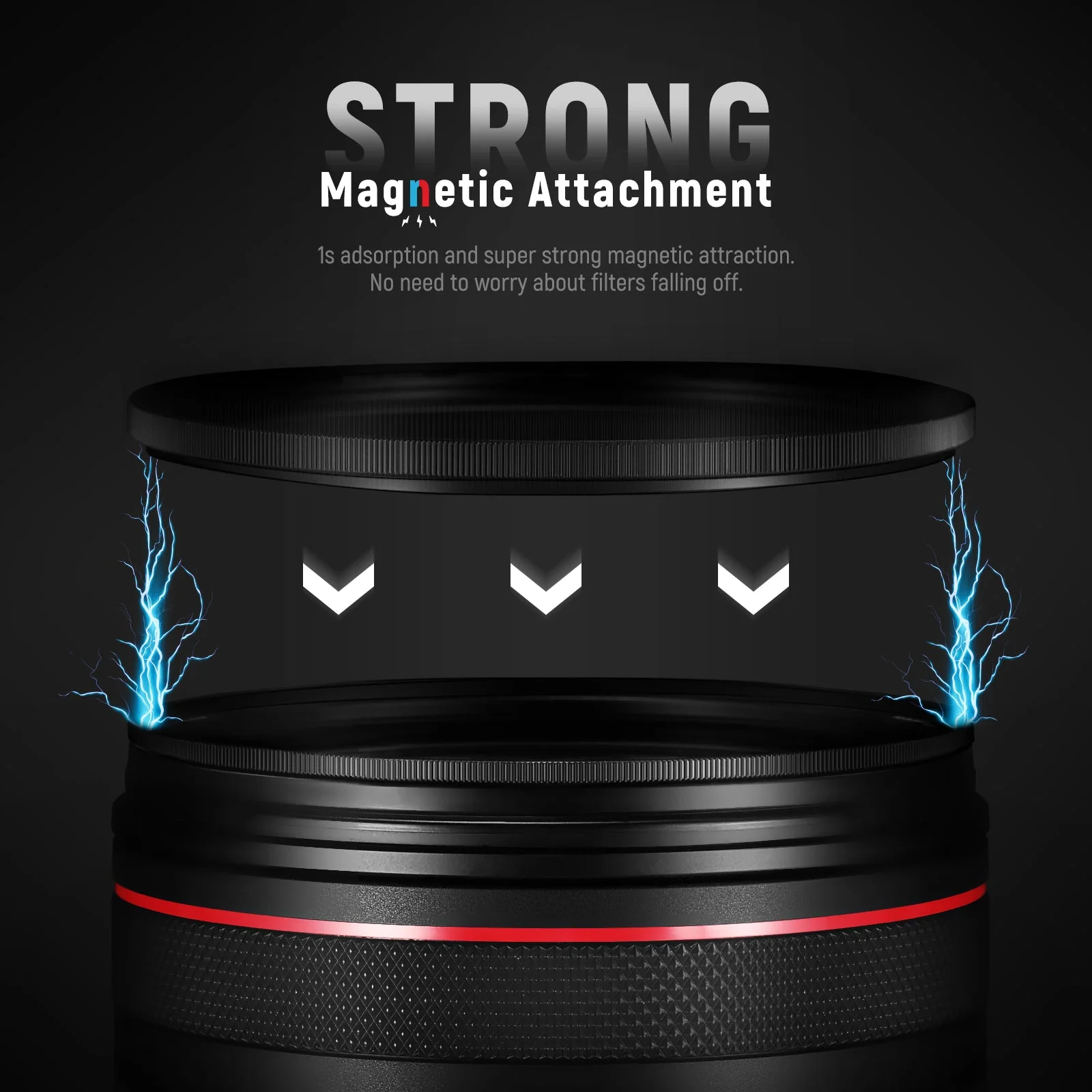 NEEWER 5-in-1 Magnetic Lens Filter Kit (1/4 Black Diffusion+GND8+ND8+ND64+Ring) - Image 3