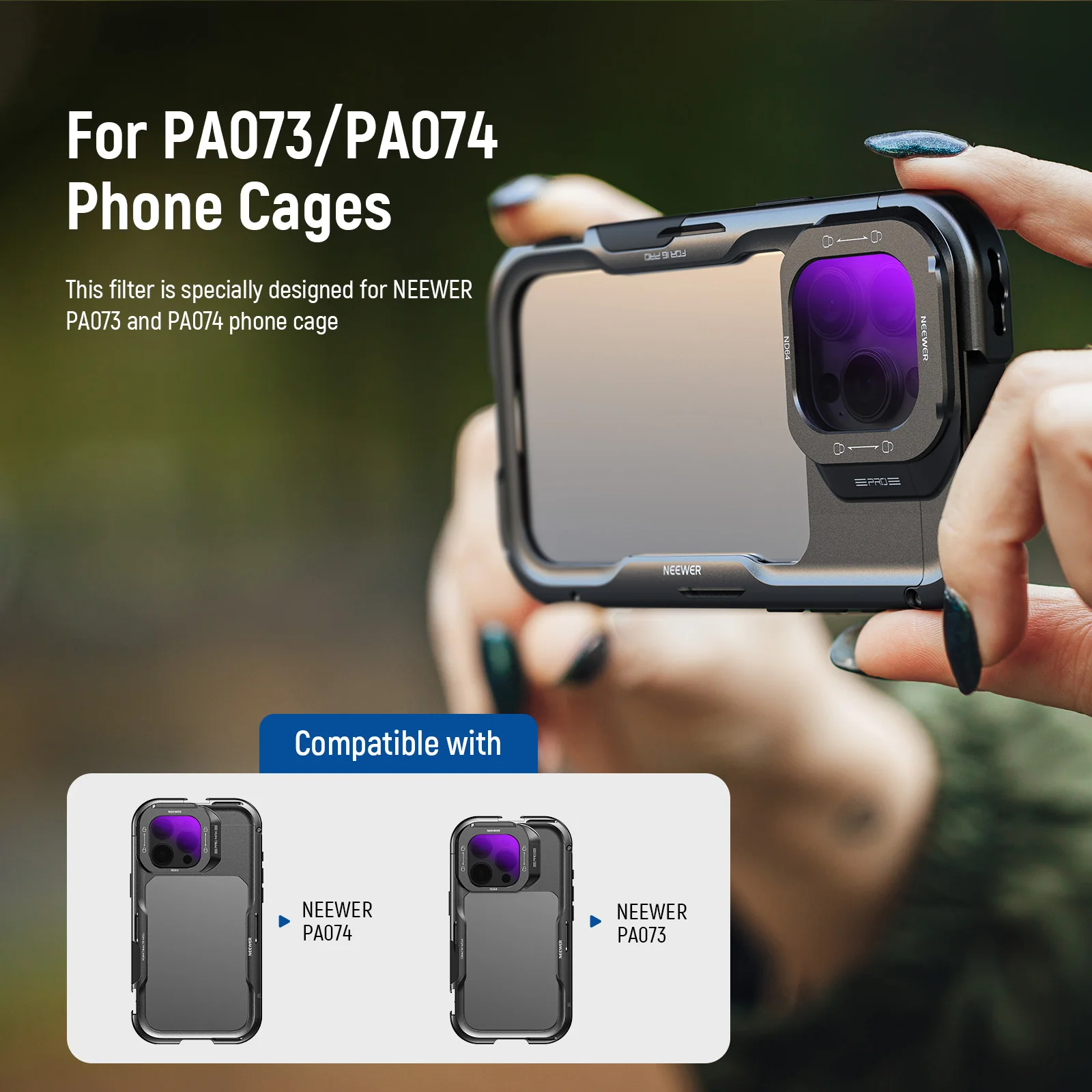 NEEWER 5-Pack Phone Filter Kit for iPhone PA073/PA074 Cage - Image 3