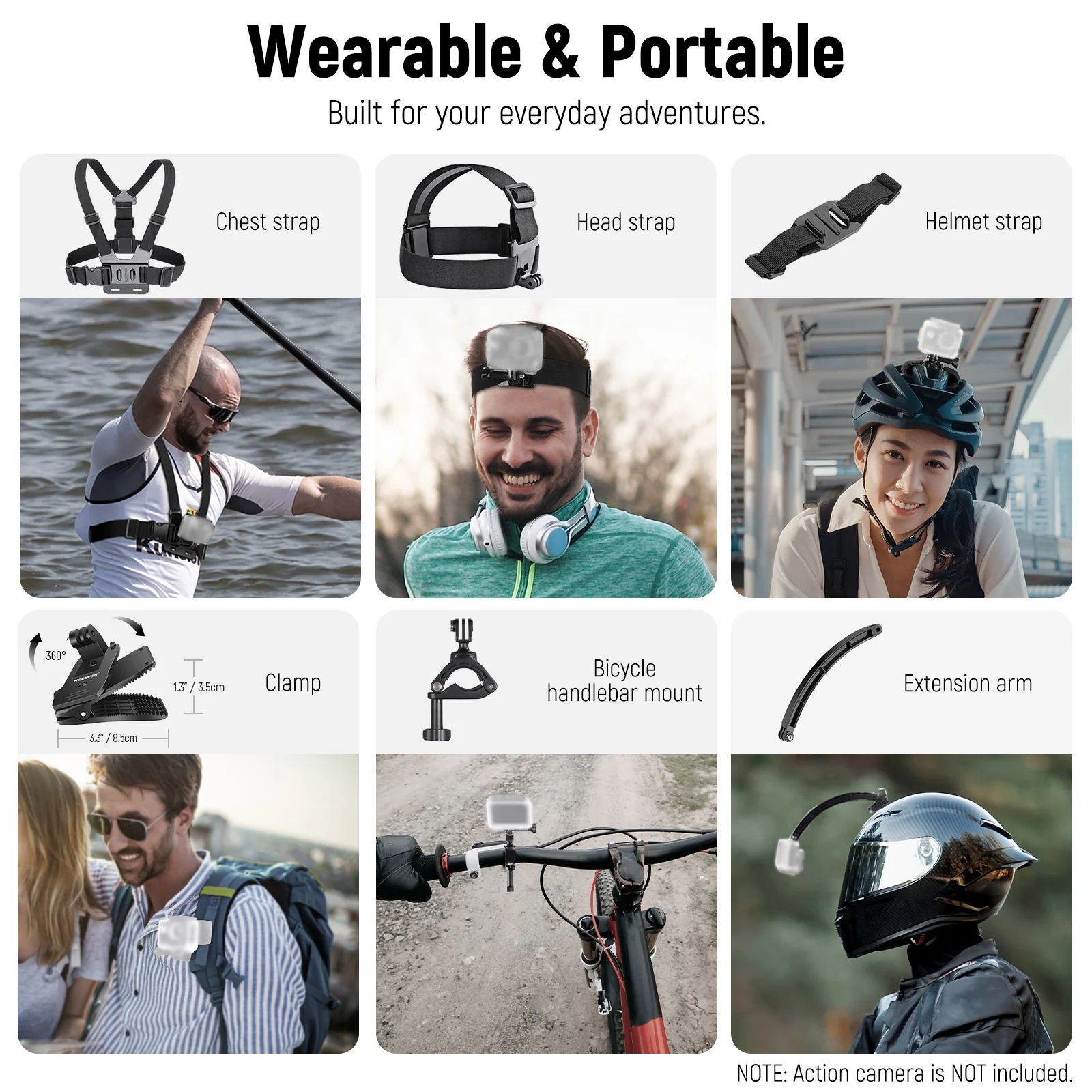 NEEWER 50 in 1 Action Camera Accessory Kit - Image 3