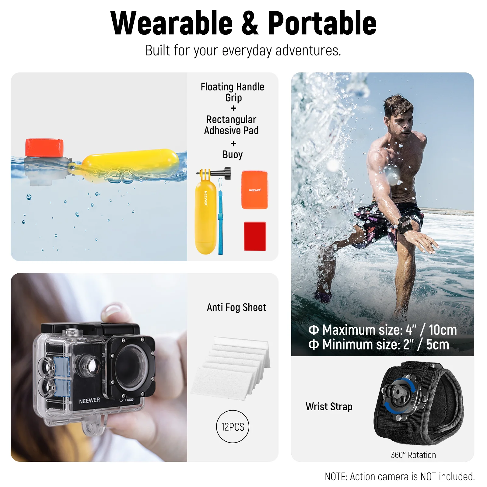 NEEWER 50 in 1 Action Camera Accessory Kit - Image 4