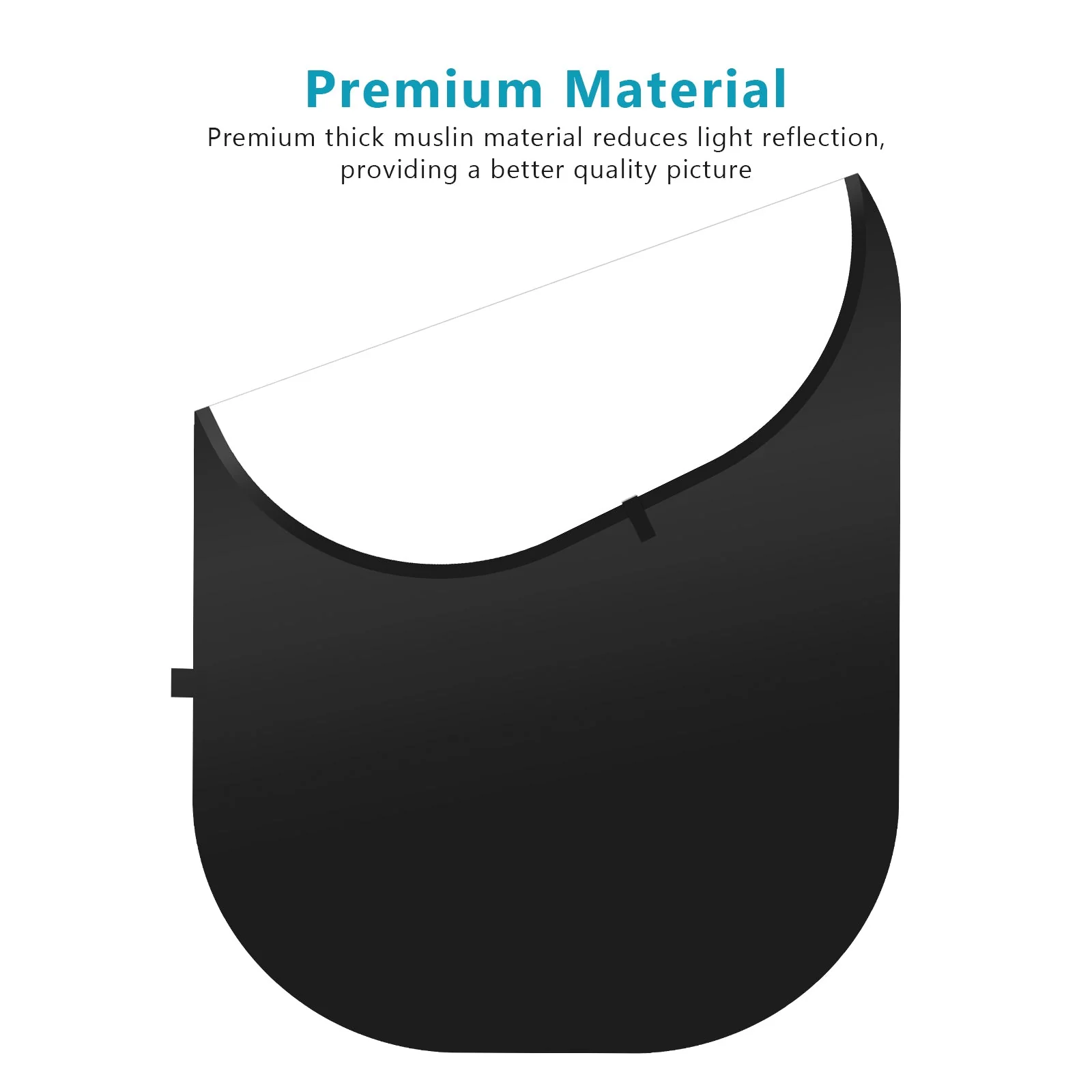 NEEWER 1.5x2M 2-in-1 Collapsible Backdrop Kit (Black&White) - Image 9