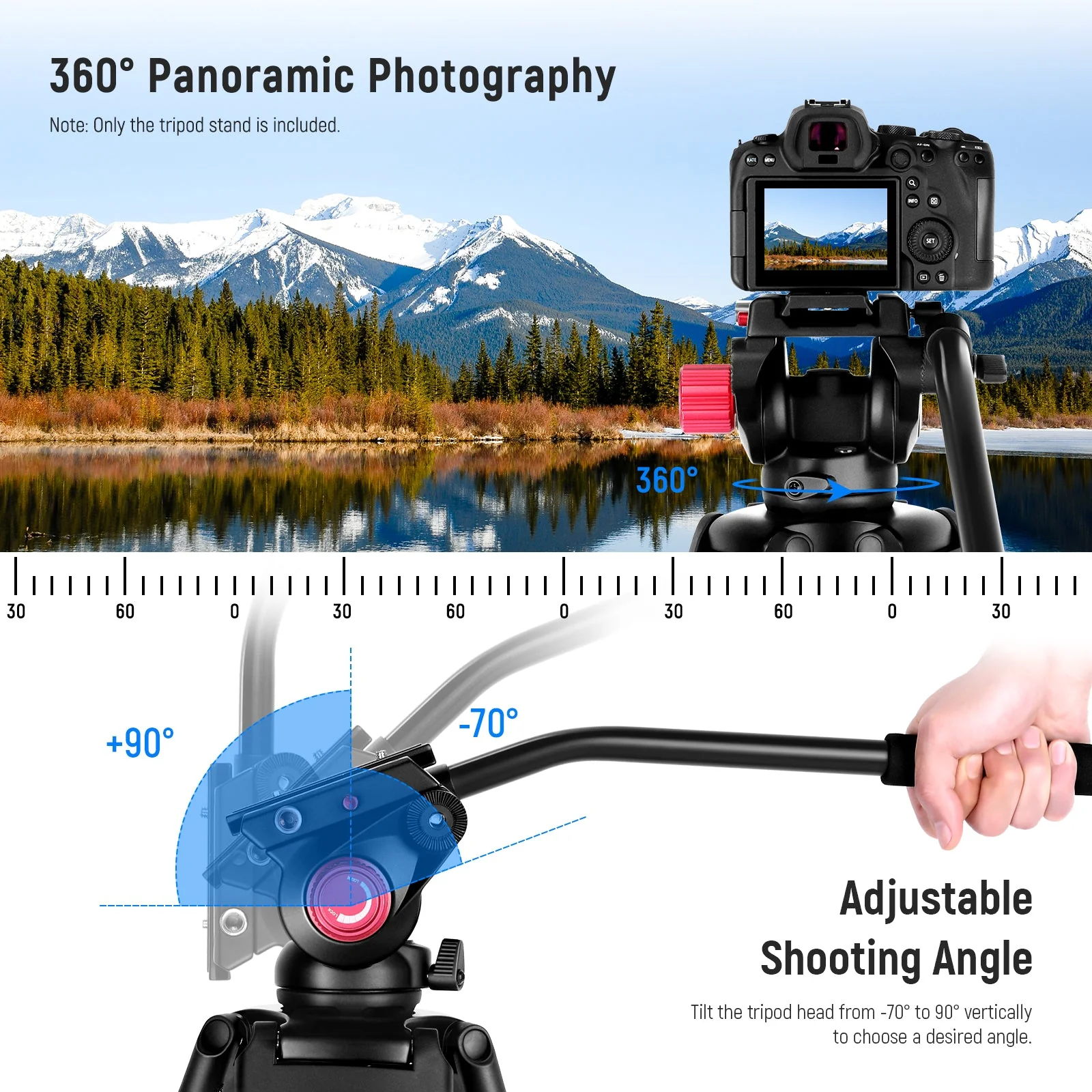 NEEWER TP-M200 79"/200 cm Heavy Duty Video Tripod - Image 6