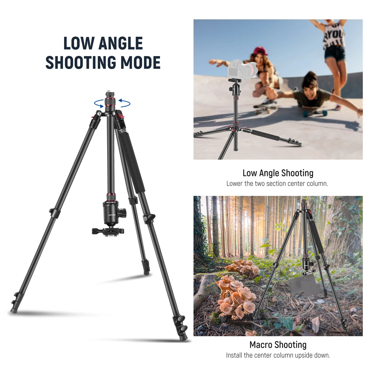 NEEWER TP77 77''/197 cm 2 In 1 Camera Tripod Monopod - Image 13