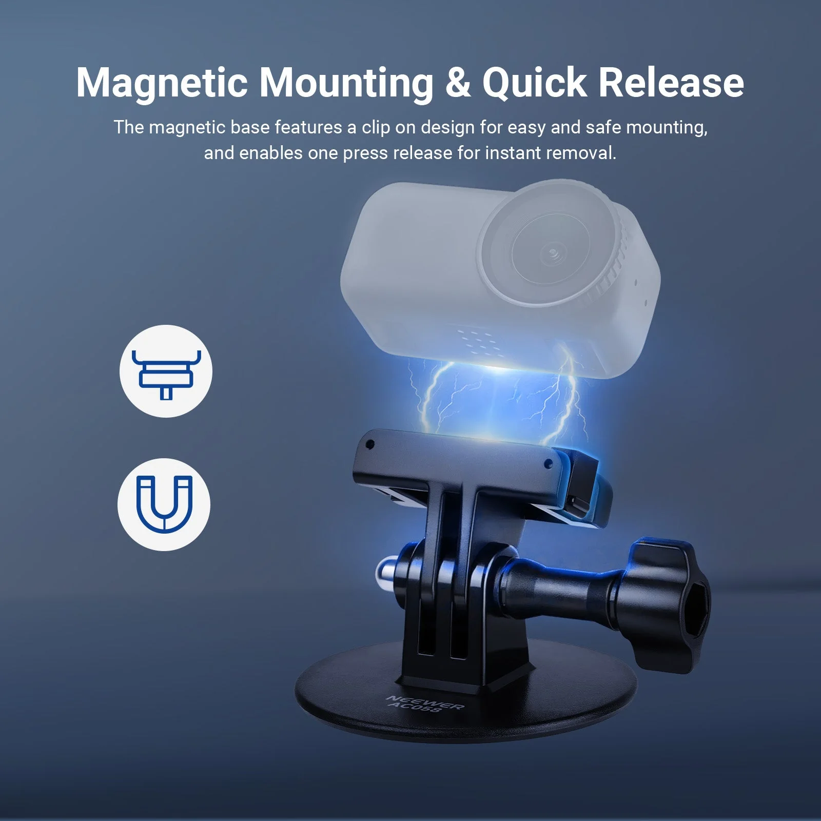 NEEWER AC058 Adhesive Base Mount Kit for DJI Osmo Nano/Osmo 360/Action 6 5 Pro 4 3 - Image 3