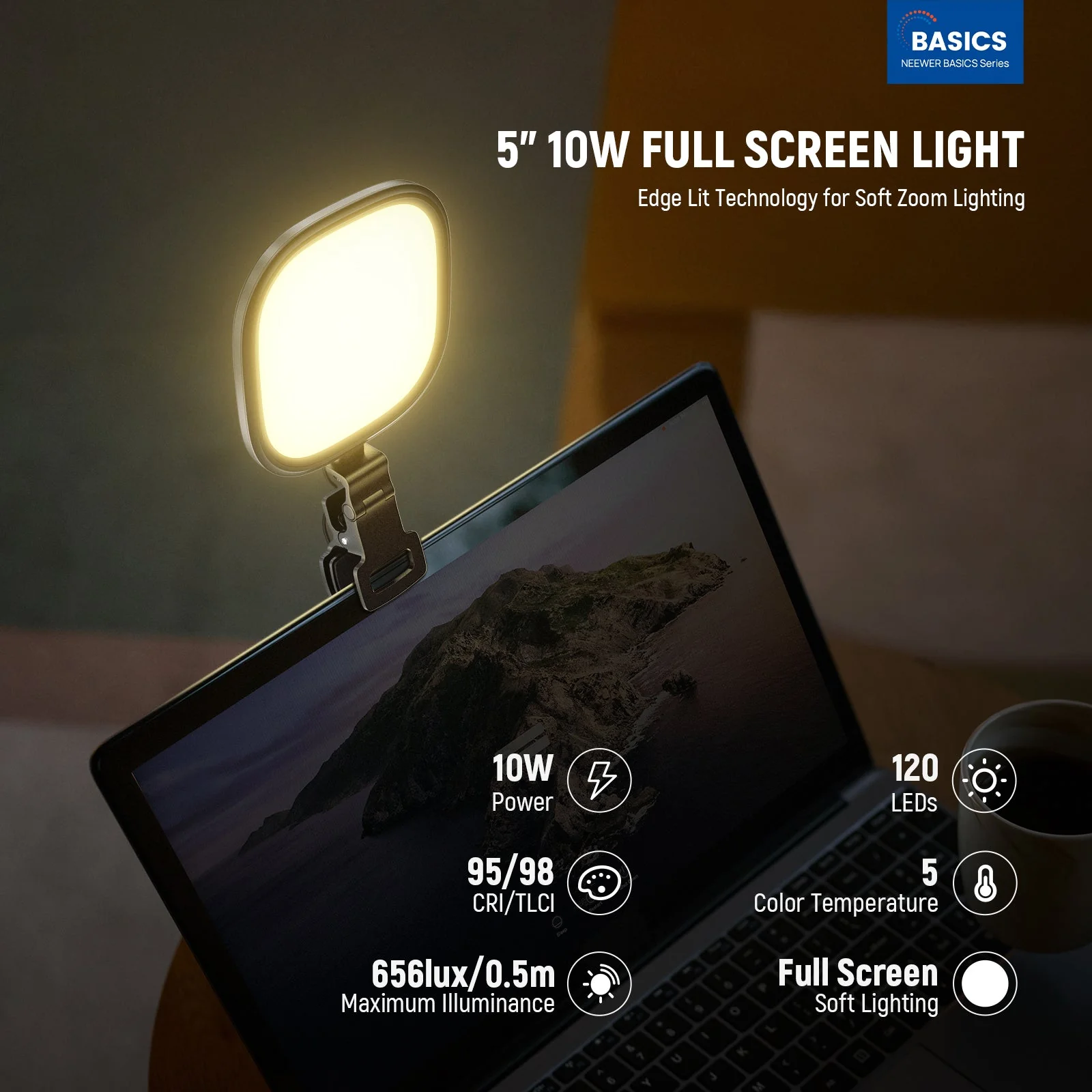 NEEWER BASICS NL10 5" 10W LED Streaming Light - Image 2