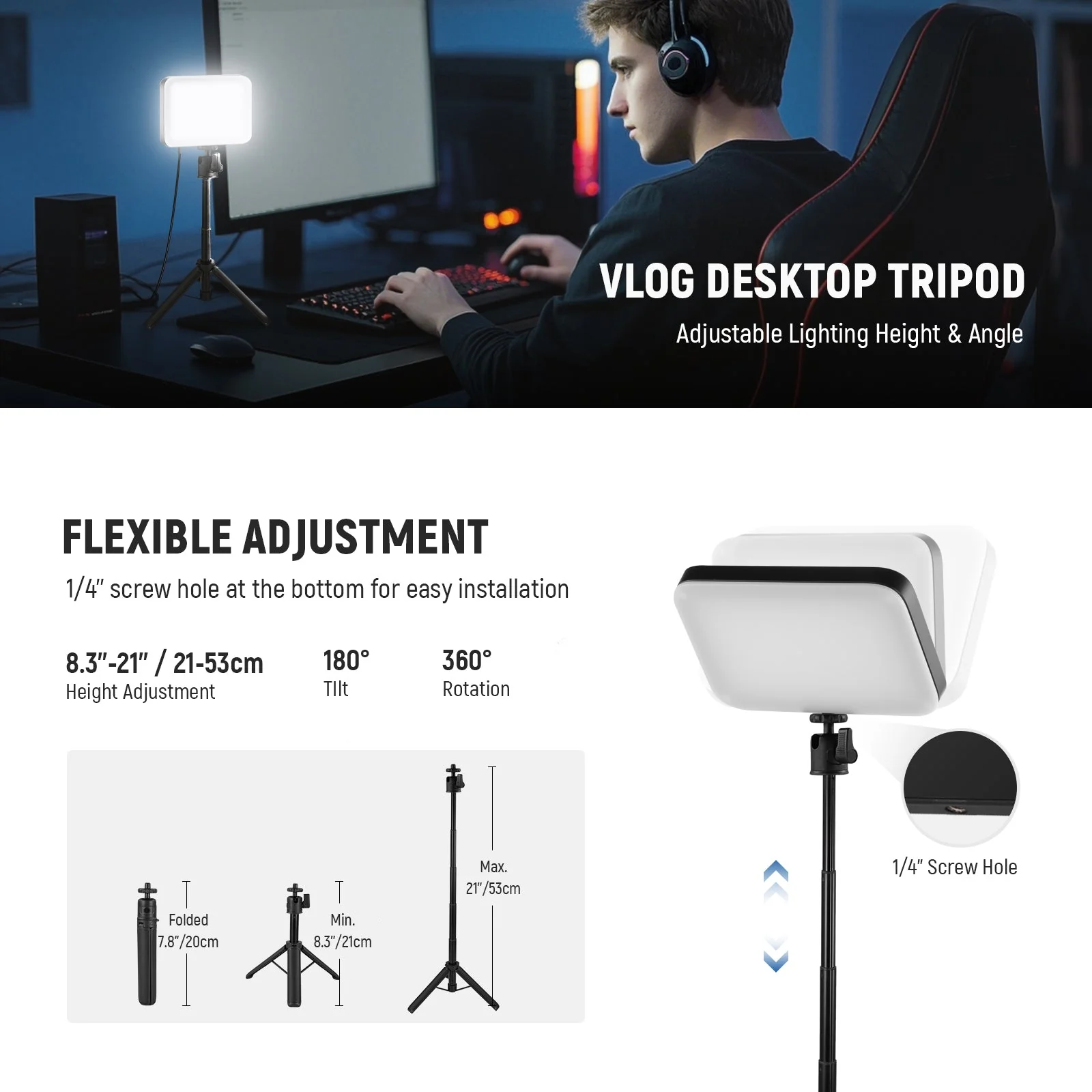 NEEWER BASICS BP66 LED Video Panel Desk Light - Image 18