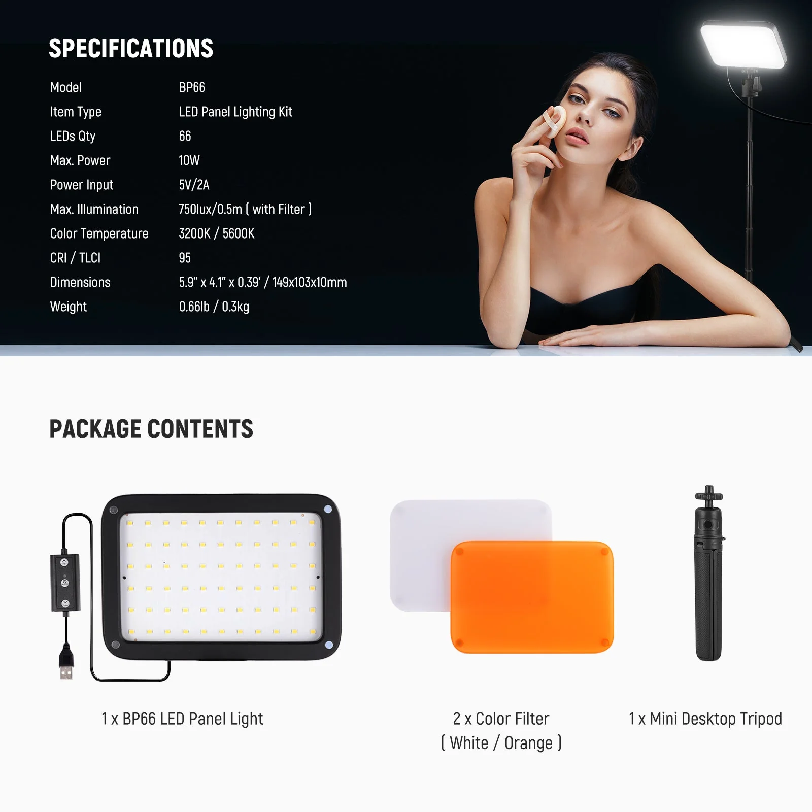 NEEWER BASICS BP66 LED Video Panel Desk Light - Image 24