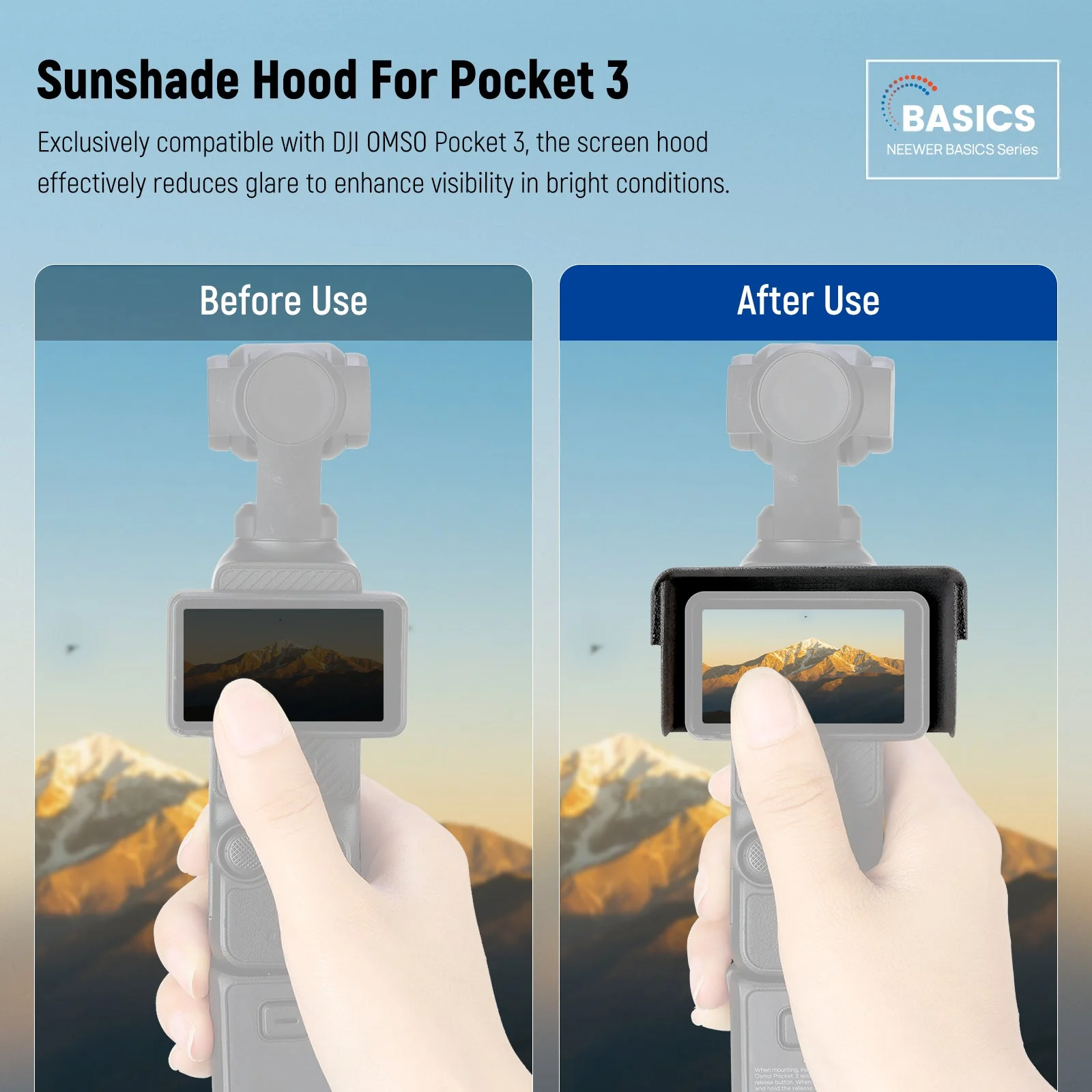 NEEWER BASICS CA152 Sunshade Cover For DJI OMSO Pocket 3 - Image 2