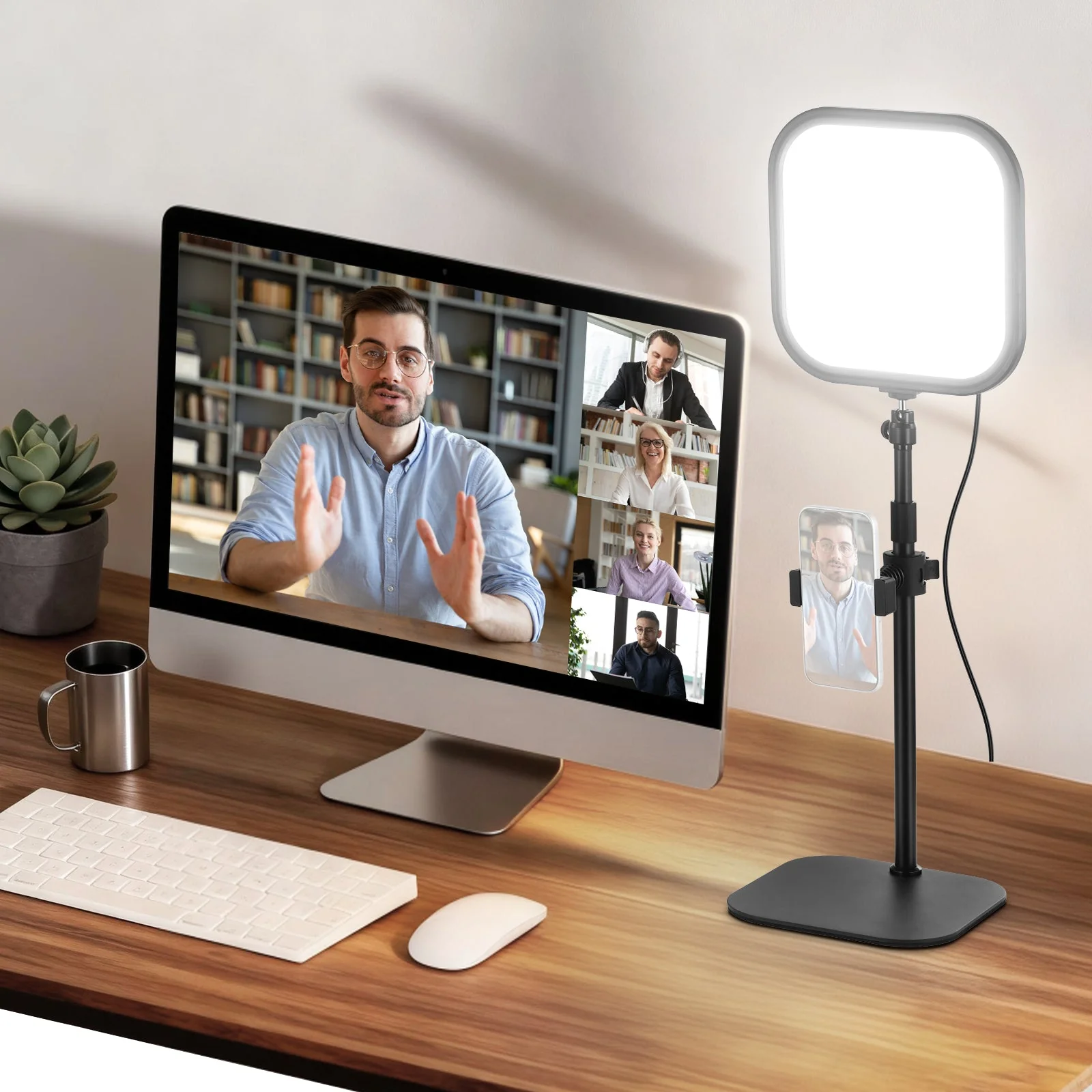 NEEWER BASICS L220 15W 10.8" Bi Color Video Conference Light Kit - Image 2