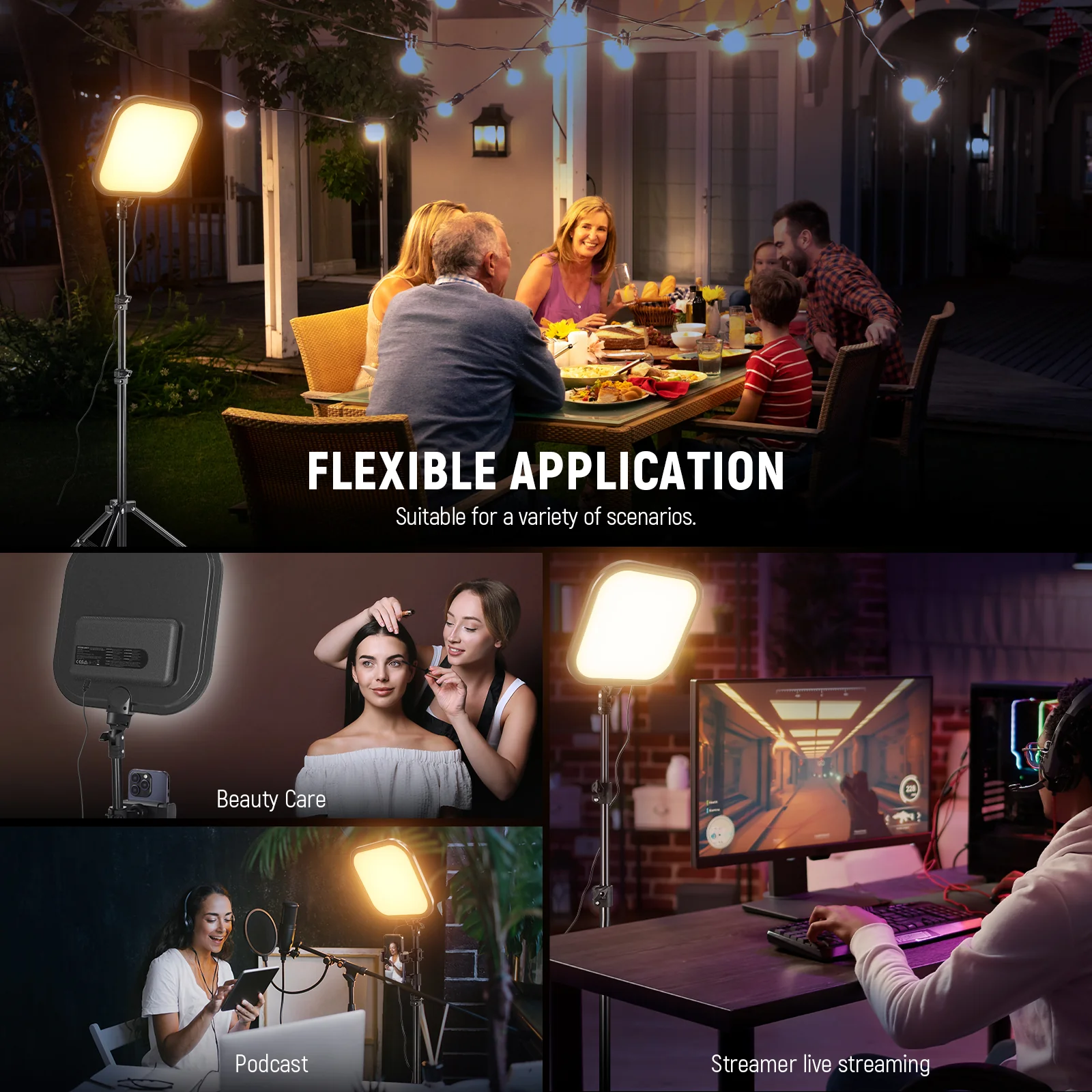 NEEWER BASICS L220 15W 10.8" LED Video Panel Light Kit - Image 15