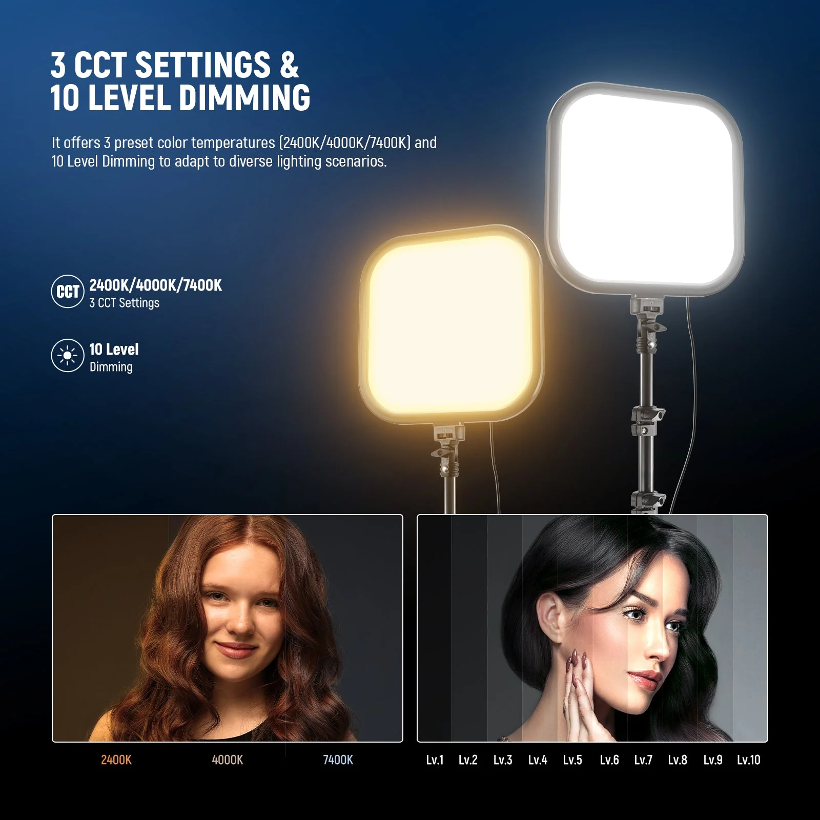 NEEWER BASICS L220 15W 10.8" LED Video Panel Light Kit - Image 3