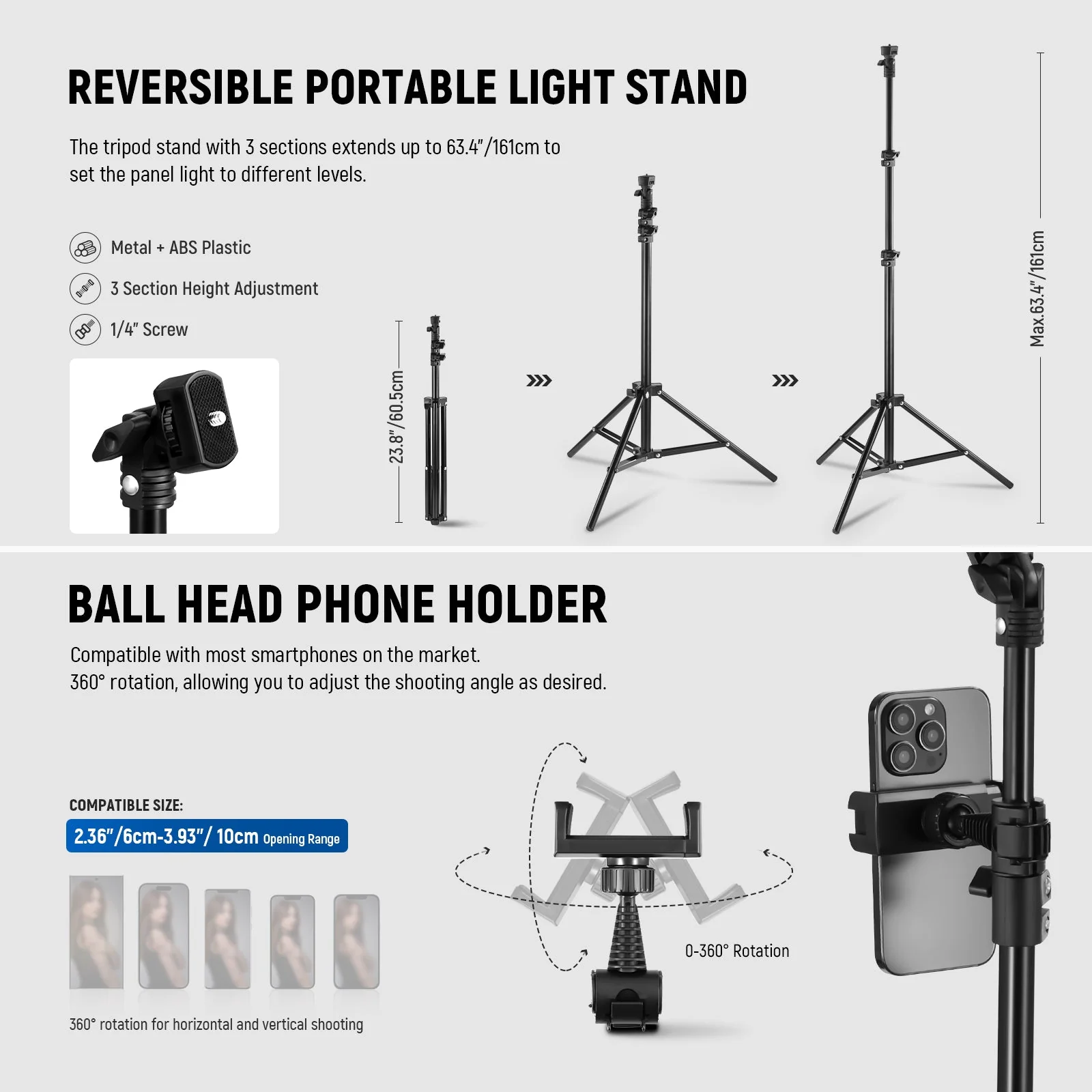NEEWER BASICS L220 15W 10.8" LED Video Panel Light Kit - Image 5