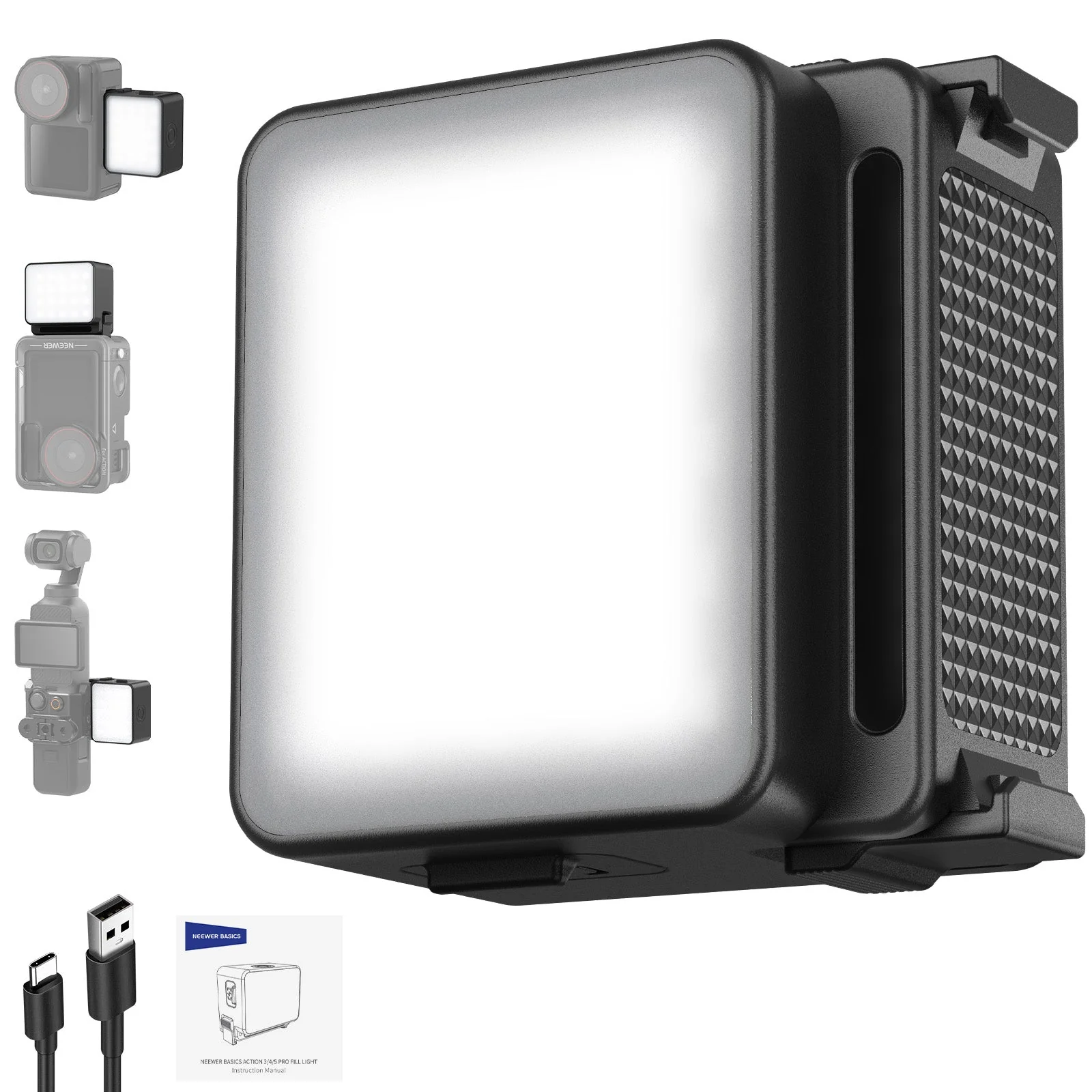 NEEWER BASICS M20 Magnetic Mini Light for DJI OSMO Action 3/4/5 PRO