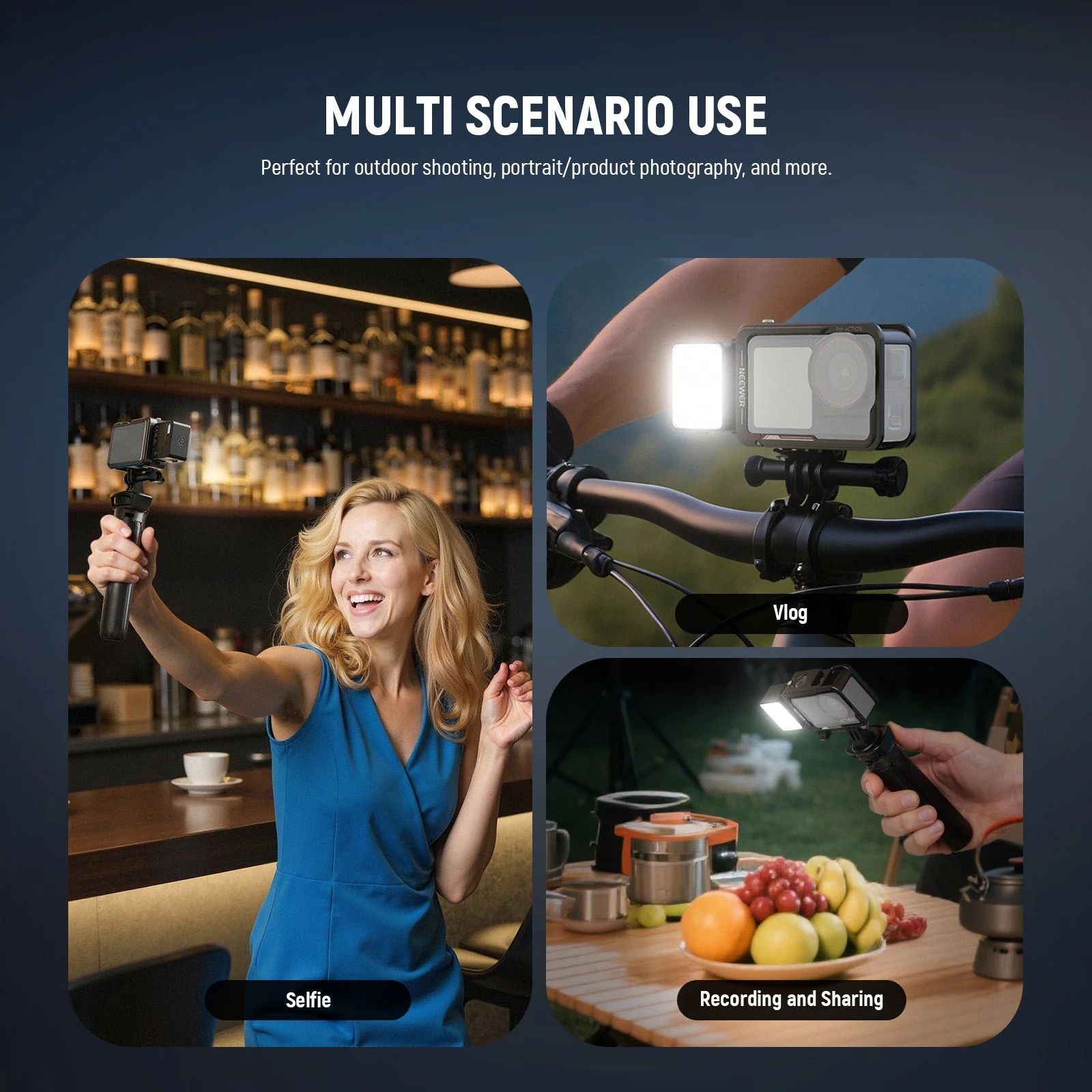 NEEWER BASICS M20 Magnetic Mini Light for DJI OSMO Action 3/4/5 PRO - Image 2