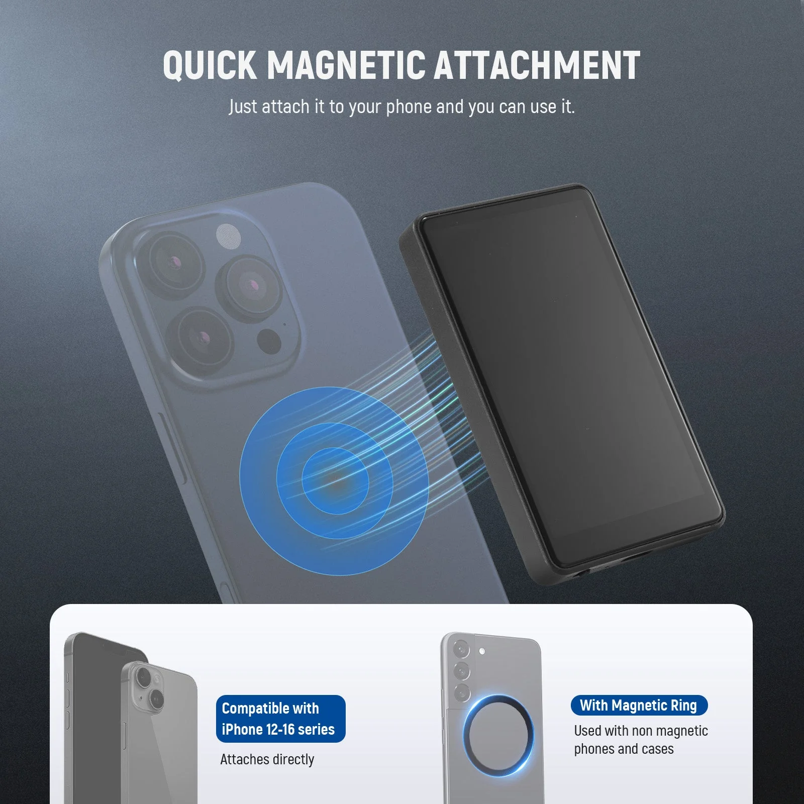 NEEWER BASICS M4B 4" Magnetic Phone Vlog Selfie Monitor Screen - Image 4