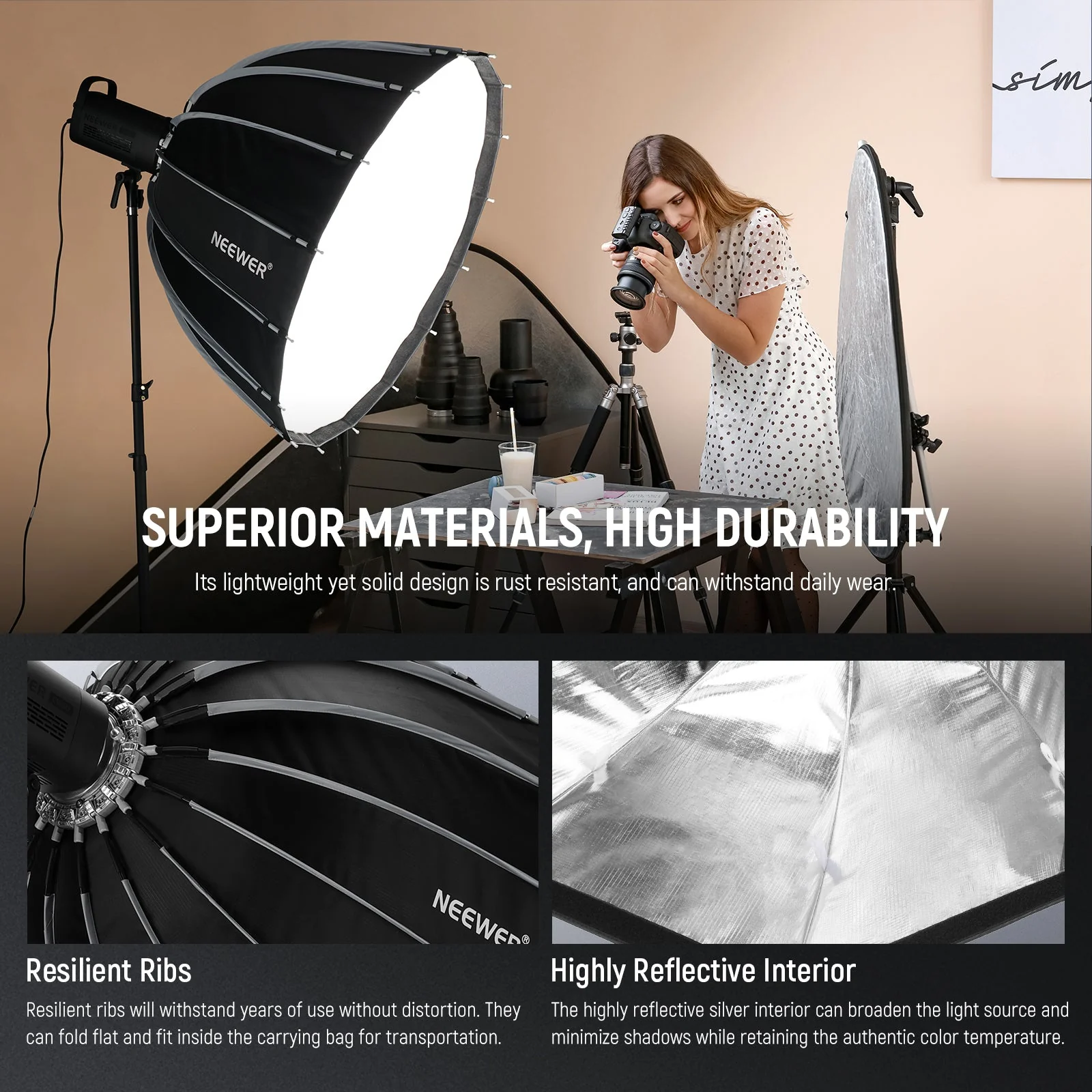 NEEWER BASICS NS36P/NS37P/NS38P/NS39P Parabolic Softbox - Image 31
