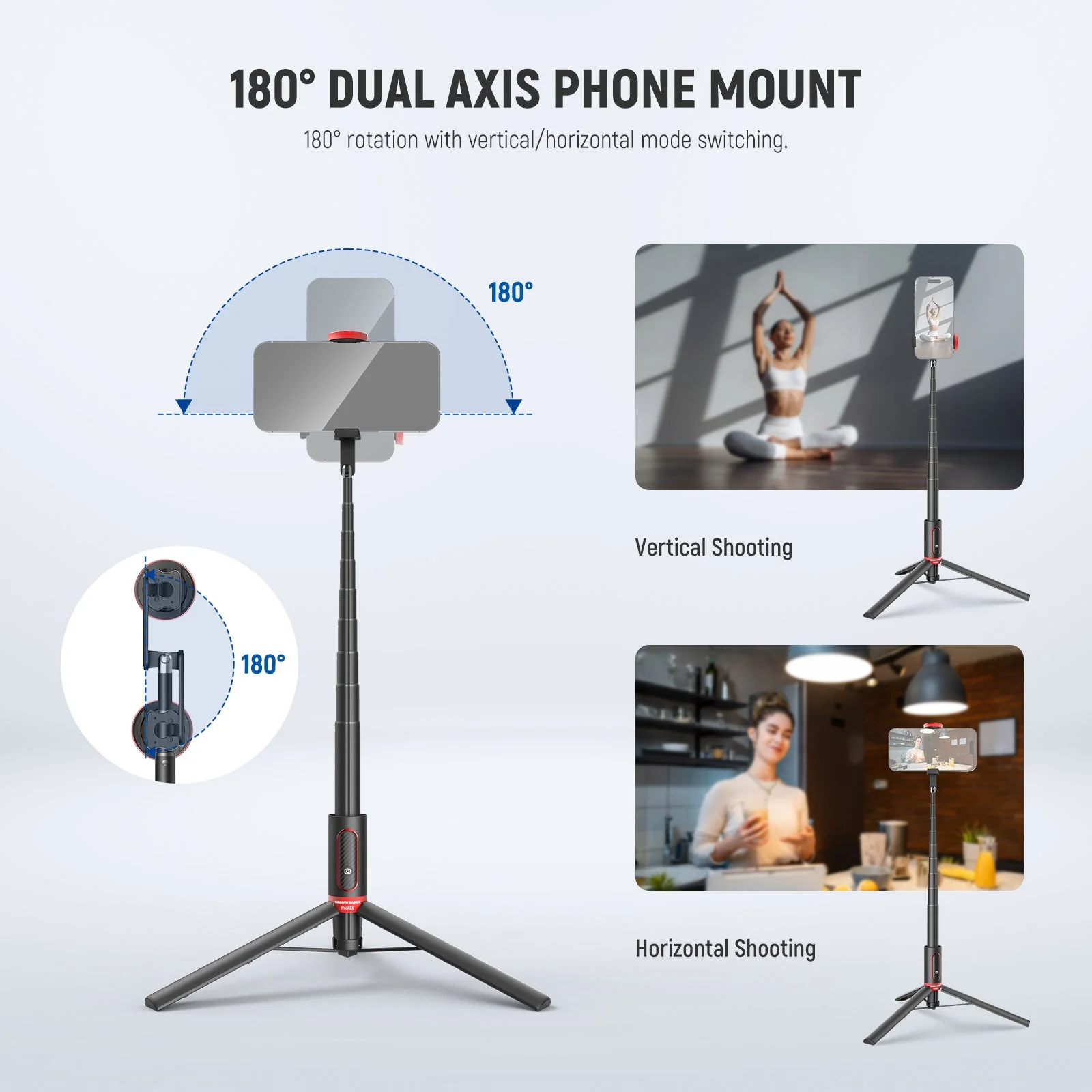NEEWER BASICS PA991 57.9" Selfie Stick Tripod - Image 4