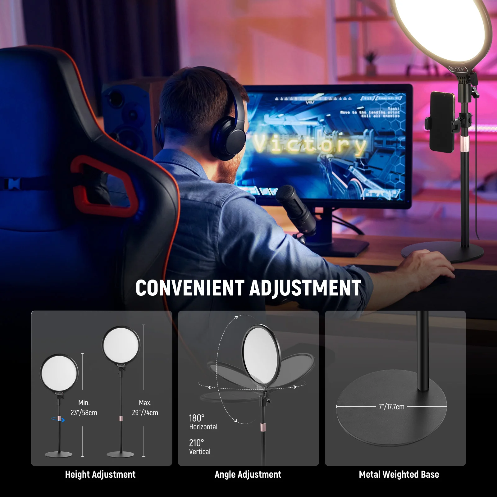 NEEWER BASICS R10 10.5" Desk Ring Light - Image 11