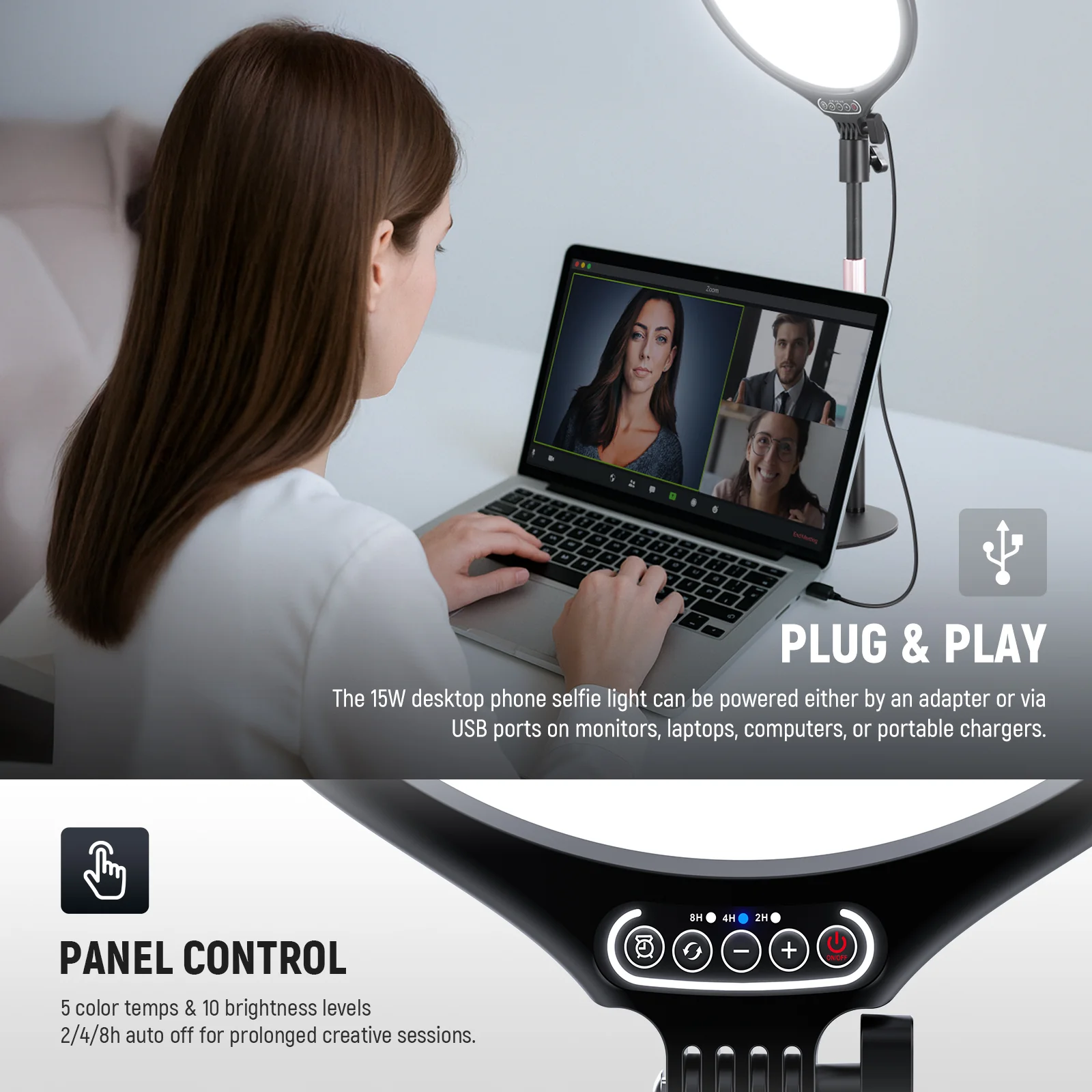 NEEWER BASICS R10 10.5" Desk Ring Light - Image 13