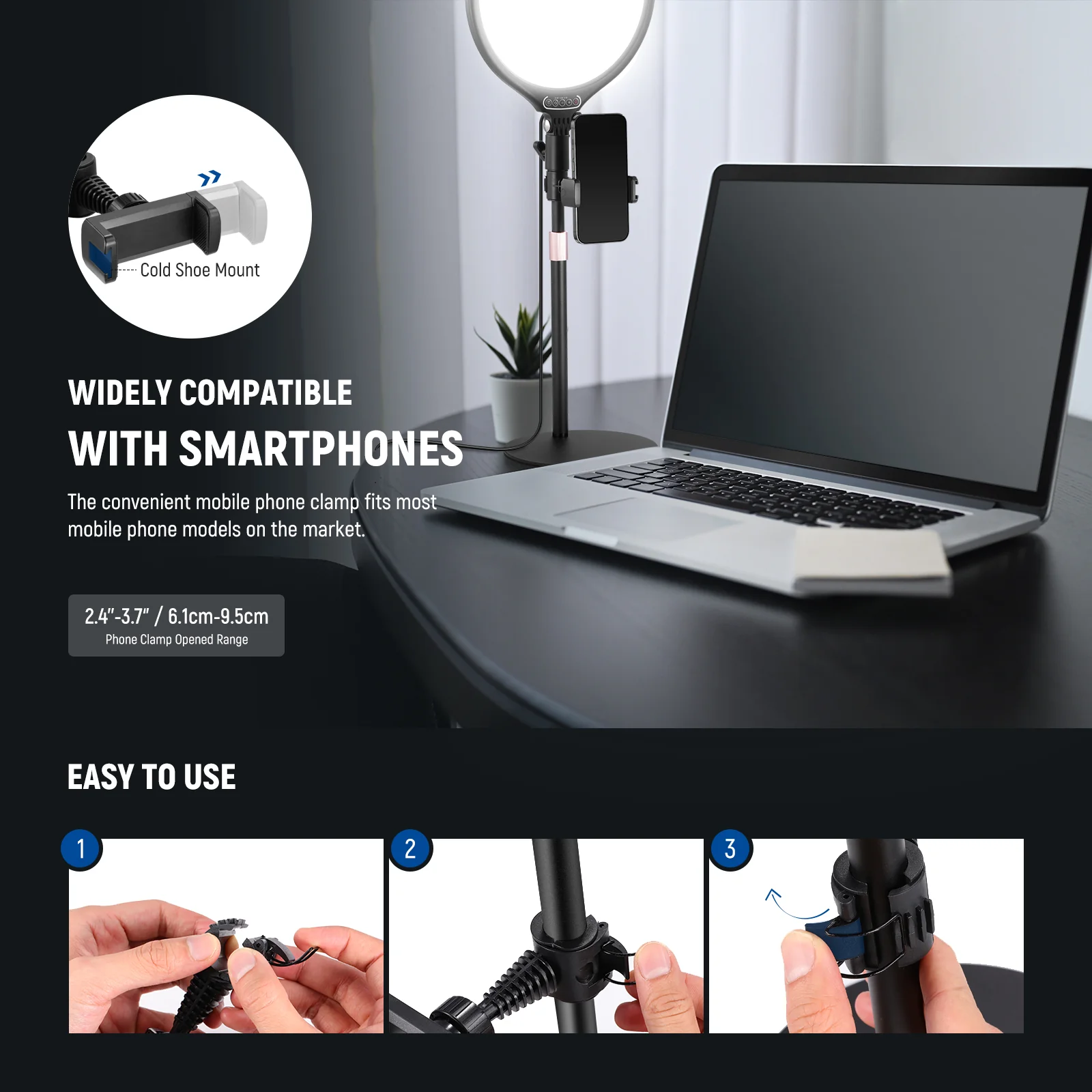 NEEWER BASICS R10 10.5" Desk Ring Light - Image 14