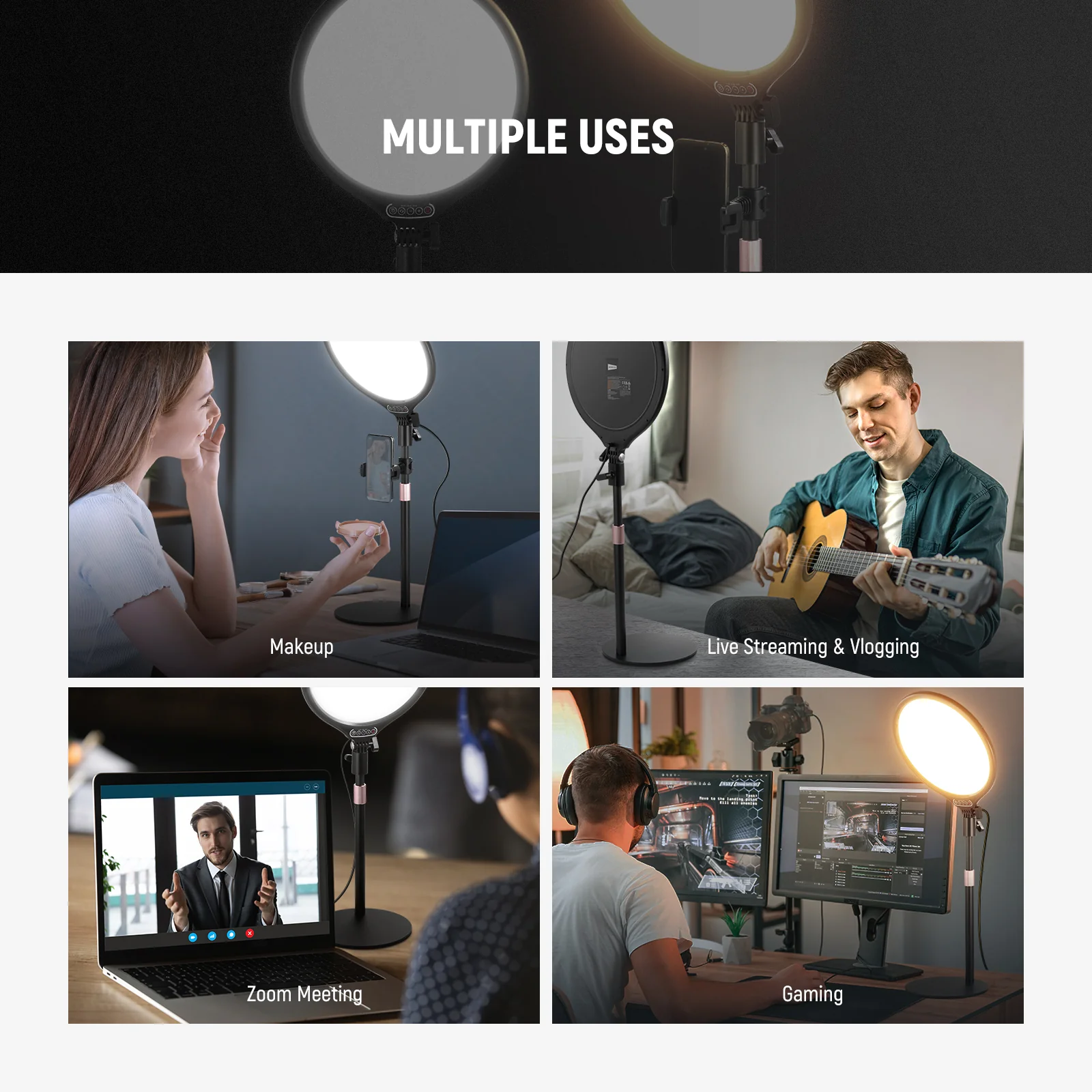 NEEWER BASICS R10 10.5" Desk Ring Light - Image 15