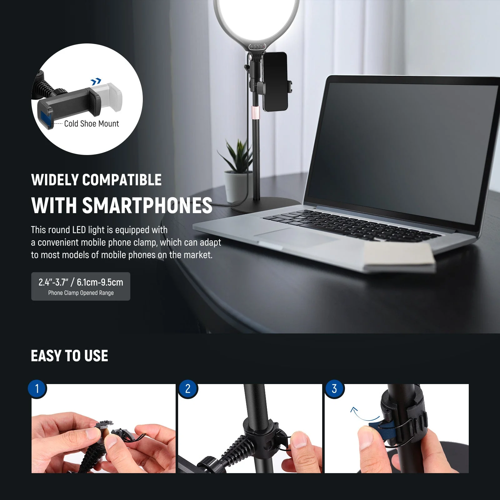 NEEWER BASICS R10 10.5" Desk Ring Light - Image 6