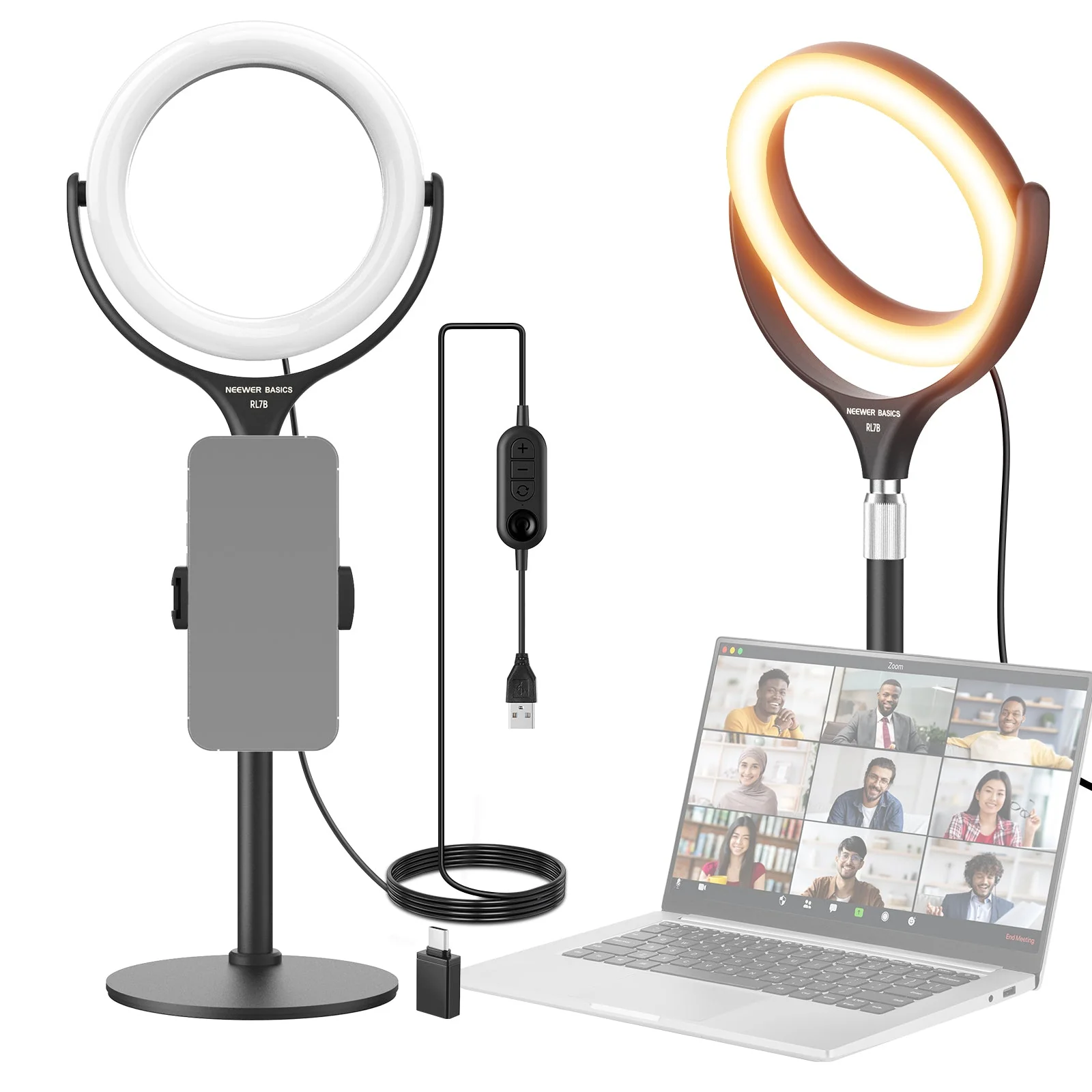 NEEWER BASICS RL7B 7" Desk Ring Light