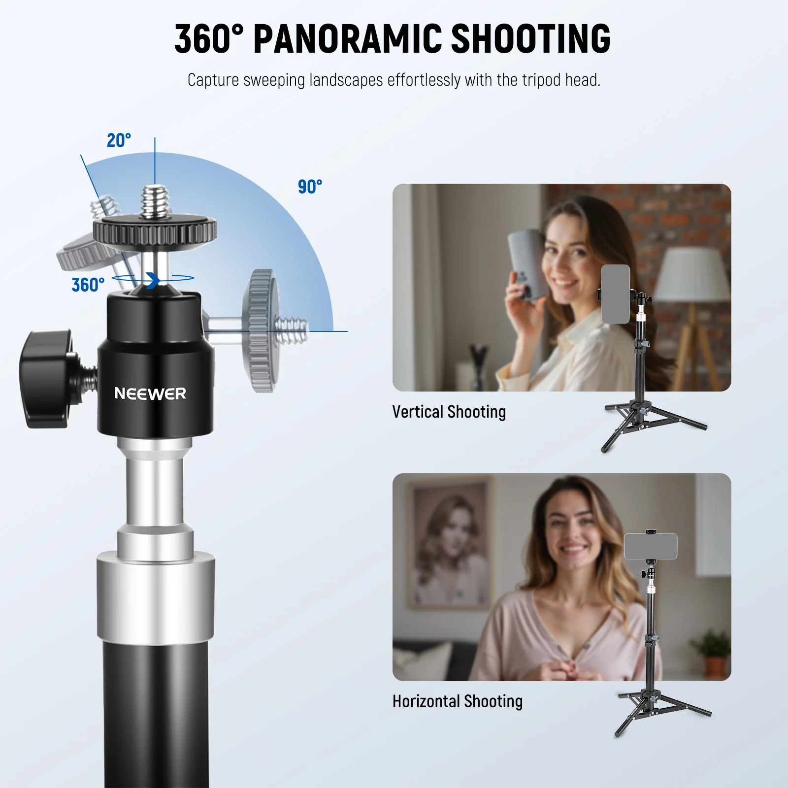 NEEWER BASICS ST45B Adjustable Desk Tripod Stand - Image 3