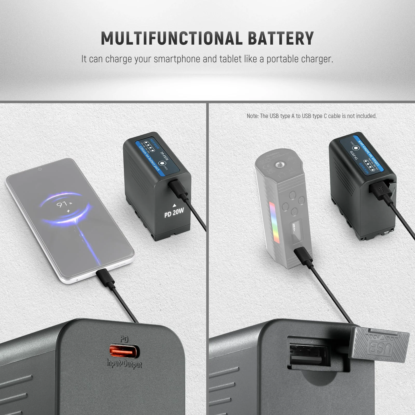 NEEWER BASICS TP-F970 2Pcs NP-F970 Replacement Batteries 7800mAh - Image 6