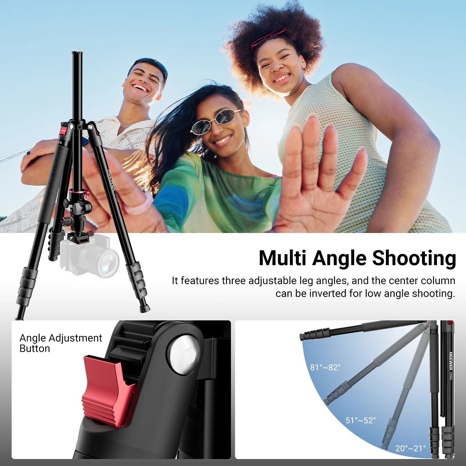 NEEWER BASICS TP014 76" Overhead Camera Tripod Monopod - Image 6