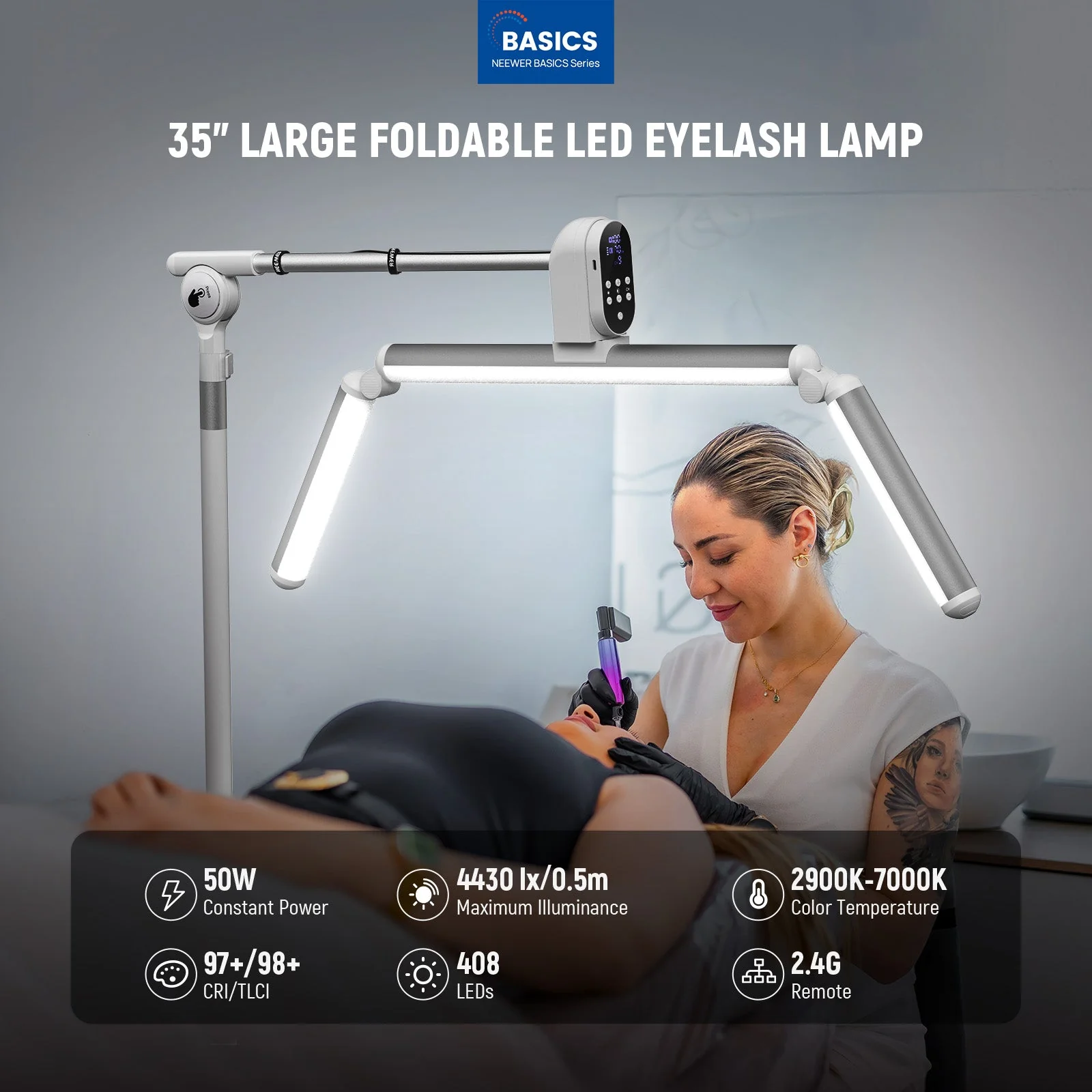 NEEWER BH50B 50W 35"/90cm Bi-Color Esthetician Light - Image 2