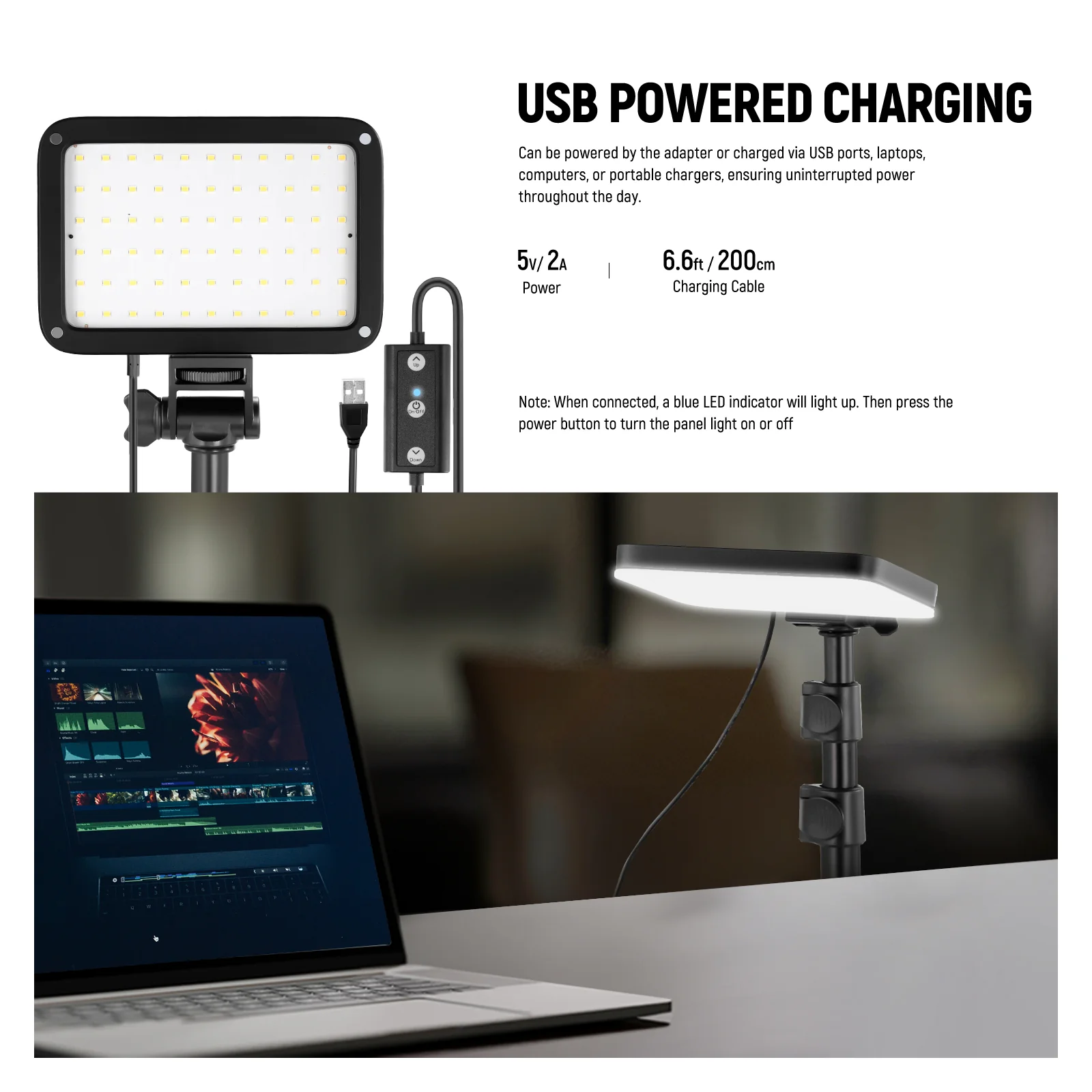 NEEWER BASICS BP66 2 Pack Bi-Color Video Light Panel Lighting Kit - Image 3
