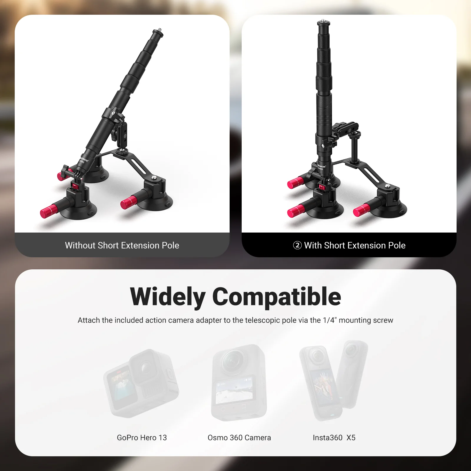 NEEWER CA065 Triple Suction Cup Car Mount - Image 7