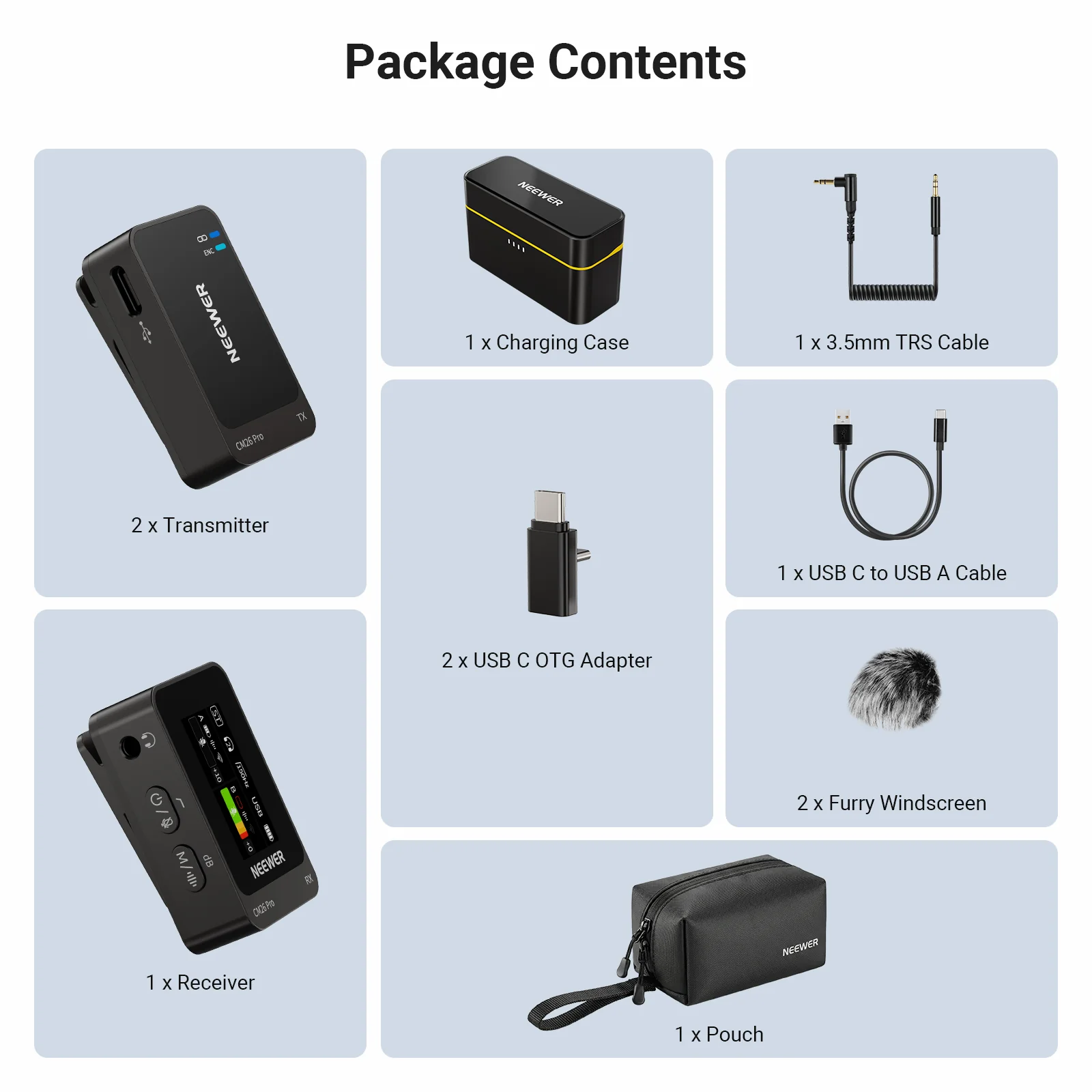NEEWER CM26 Pro Wireless Lapel Microphone System - Image 9