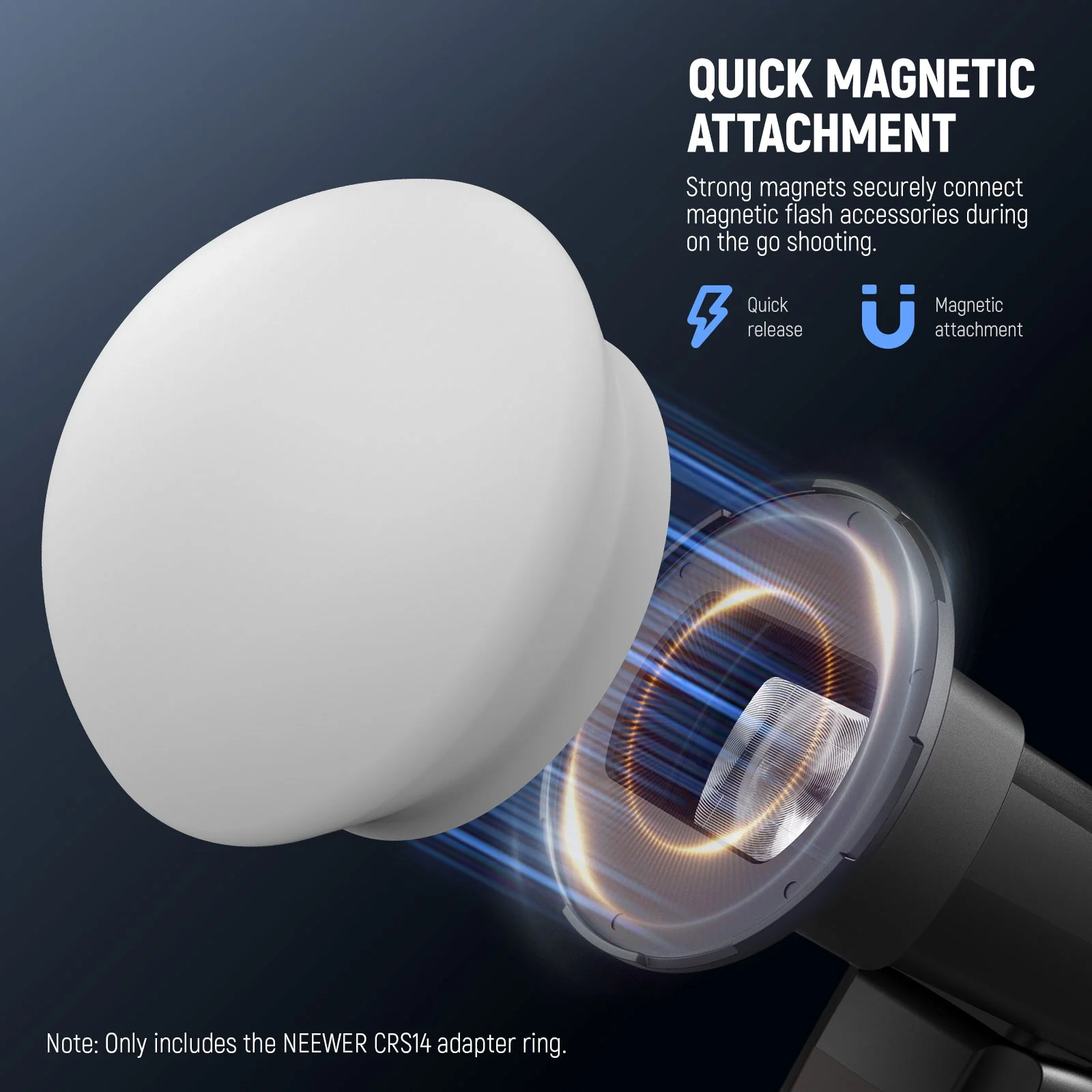 NEEWER CRS13/CRS14 Flash Magnetic Adapter Ring - Image 10