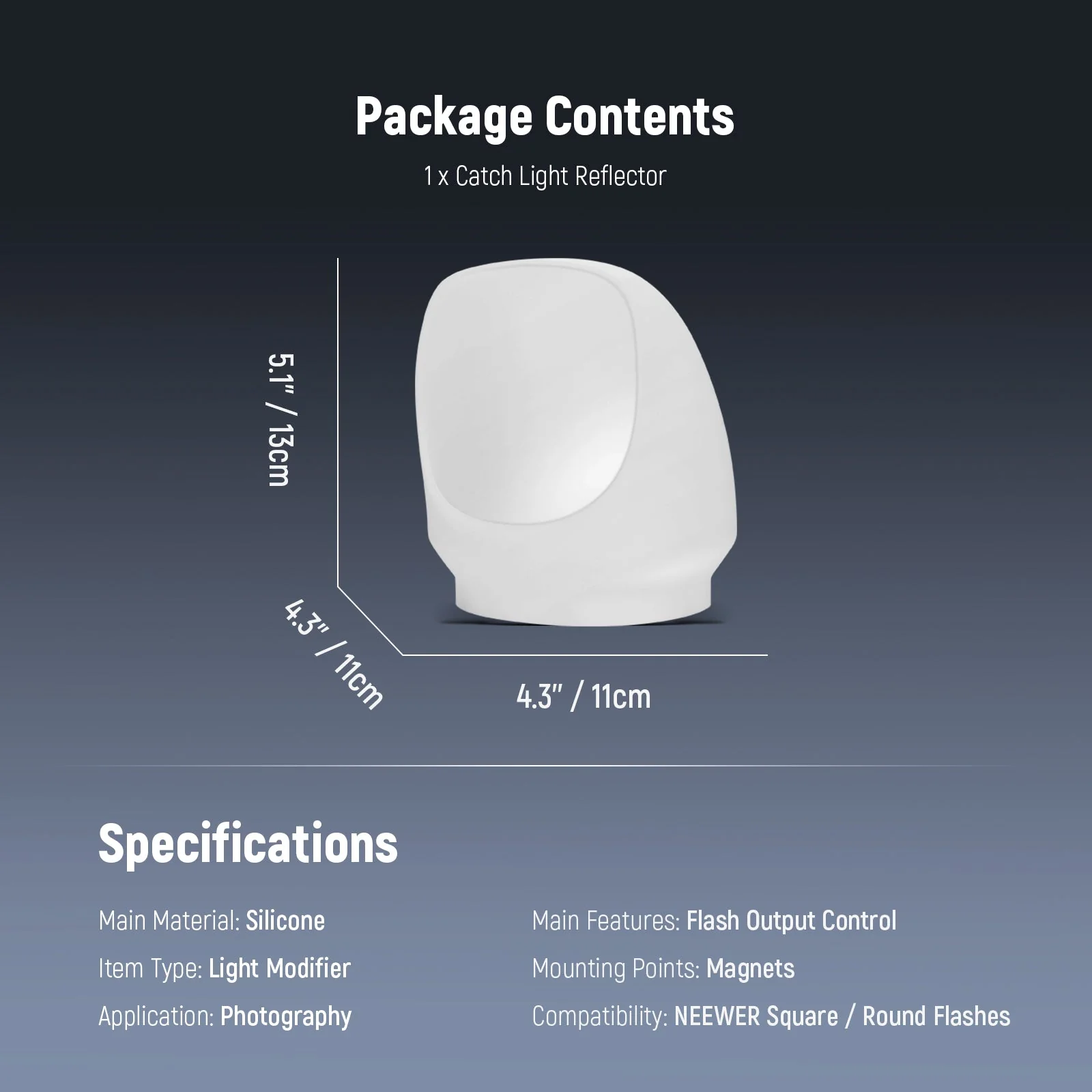 NEEWER CRS16 Magnetic Catch Light Reflector - Image 7