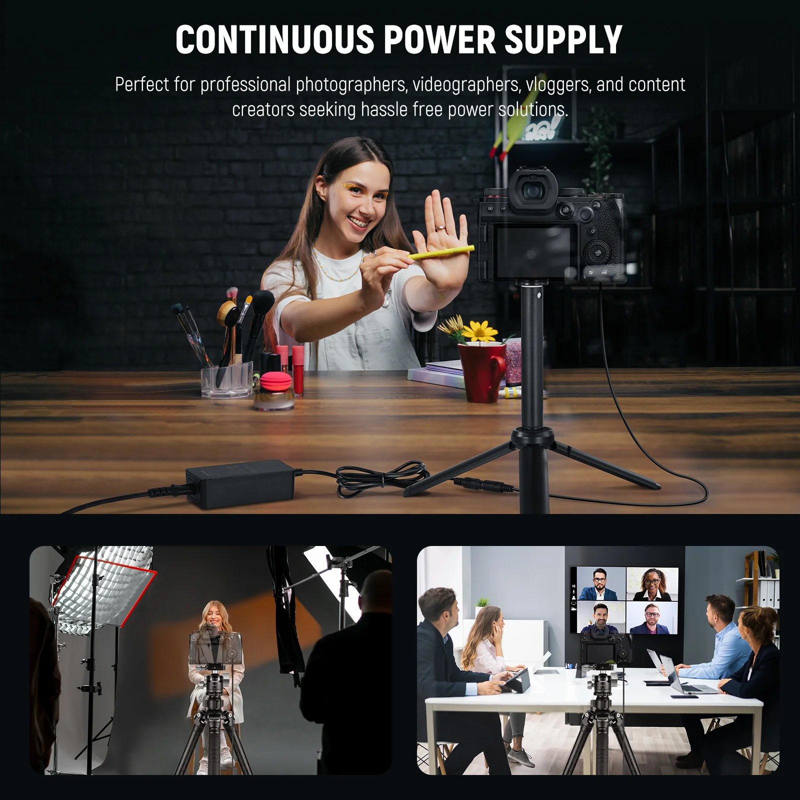 NEEWER DMW-BLK22 AC Power Supply Adapter and DC Coupler Dummy Battery Kit - Image 3
