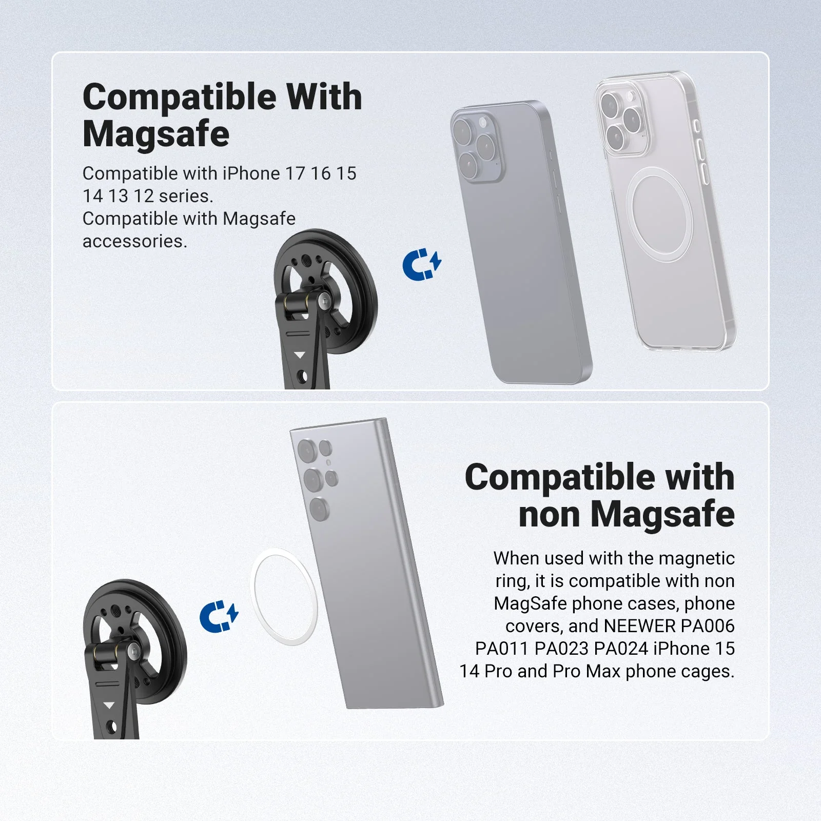 NEEWER DS031 Magnetic Phone Tripod Mount - Image 2