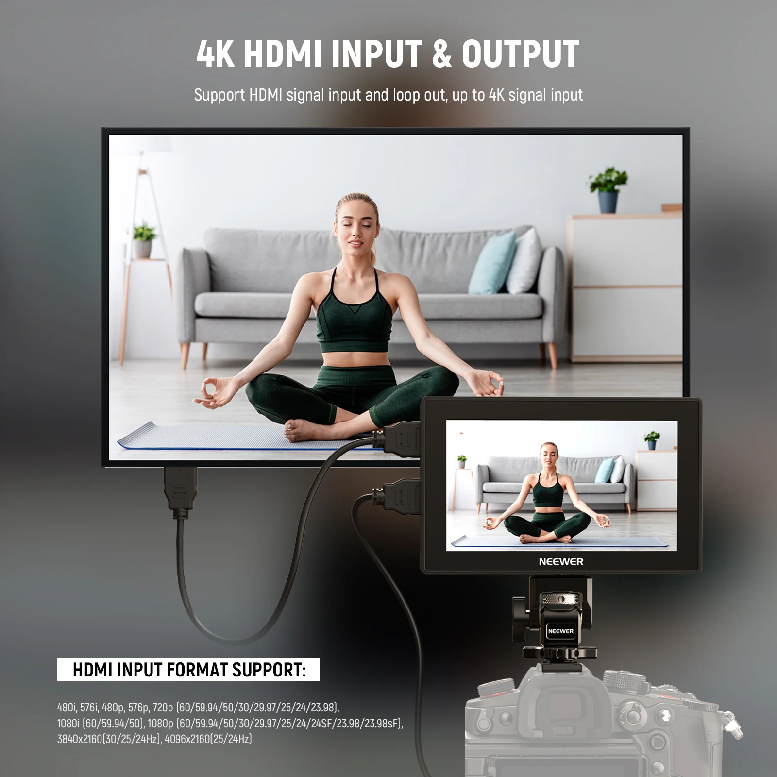NEEWER F500 PRO LED 5.5" Camera Touch Screen Monitor - Image 3