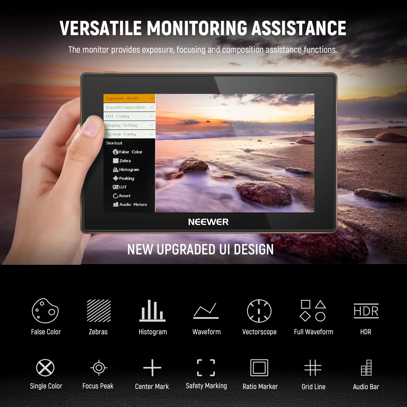 NEEWER F500 PRO LED 5.5" Camera Touch Screen Monitor - Image 5